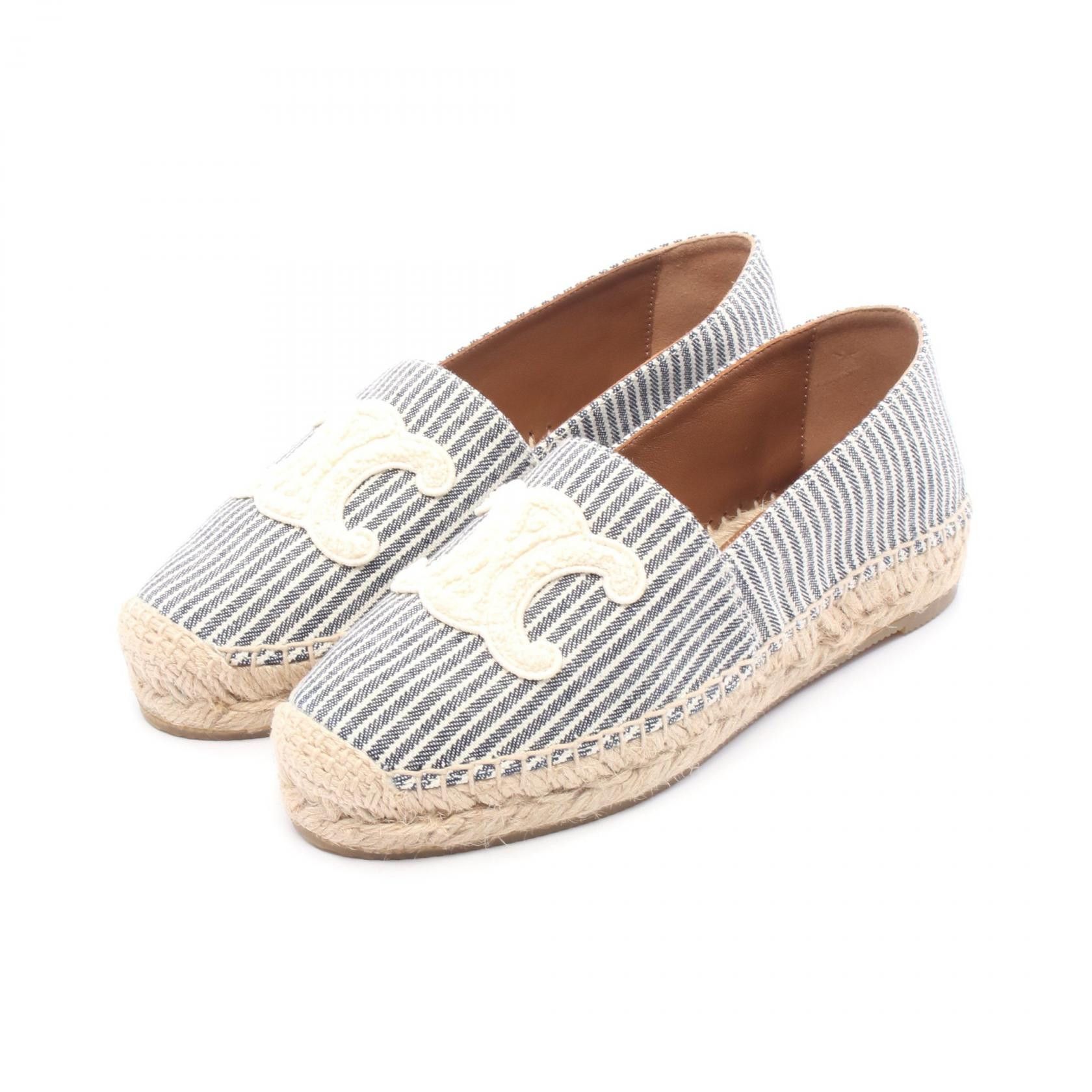 Celine Celine Celine Espadrille Fabric/Raffia Shoes Natural Material Shoes 354434581C Size ONE SIZE - 1 Thumbnail