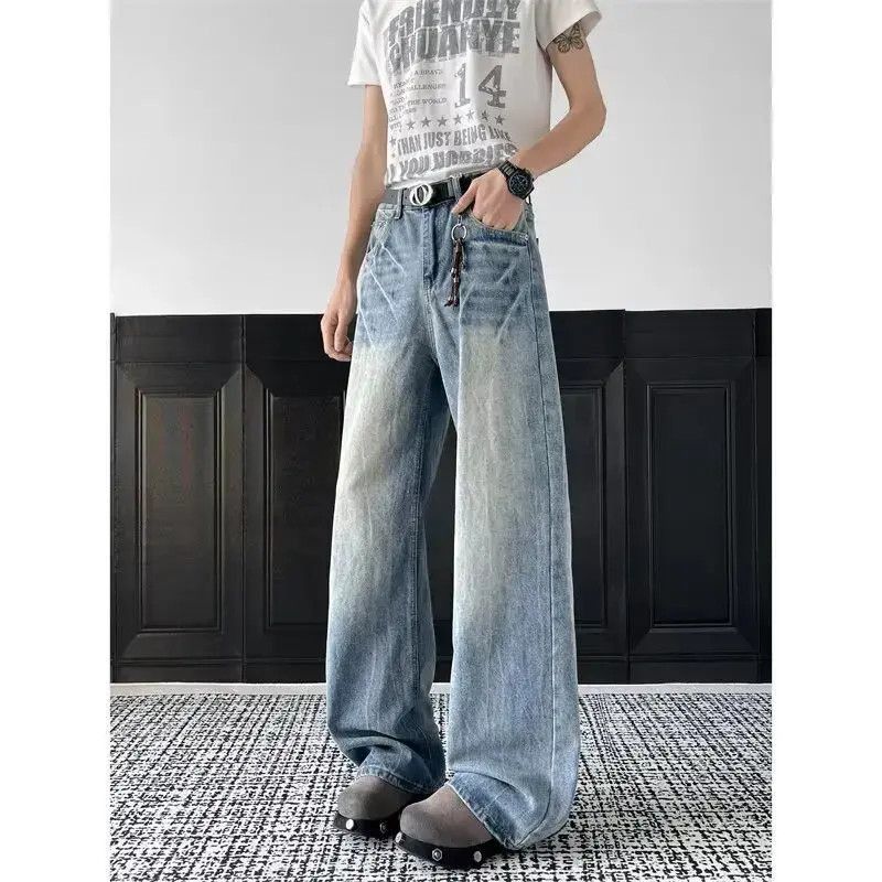 Japanese Brand Retro washed straight leg micro flared jeans Size US 32 / EU 48 - 4 Thumbnail