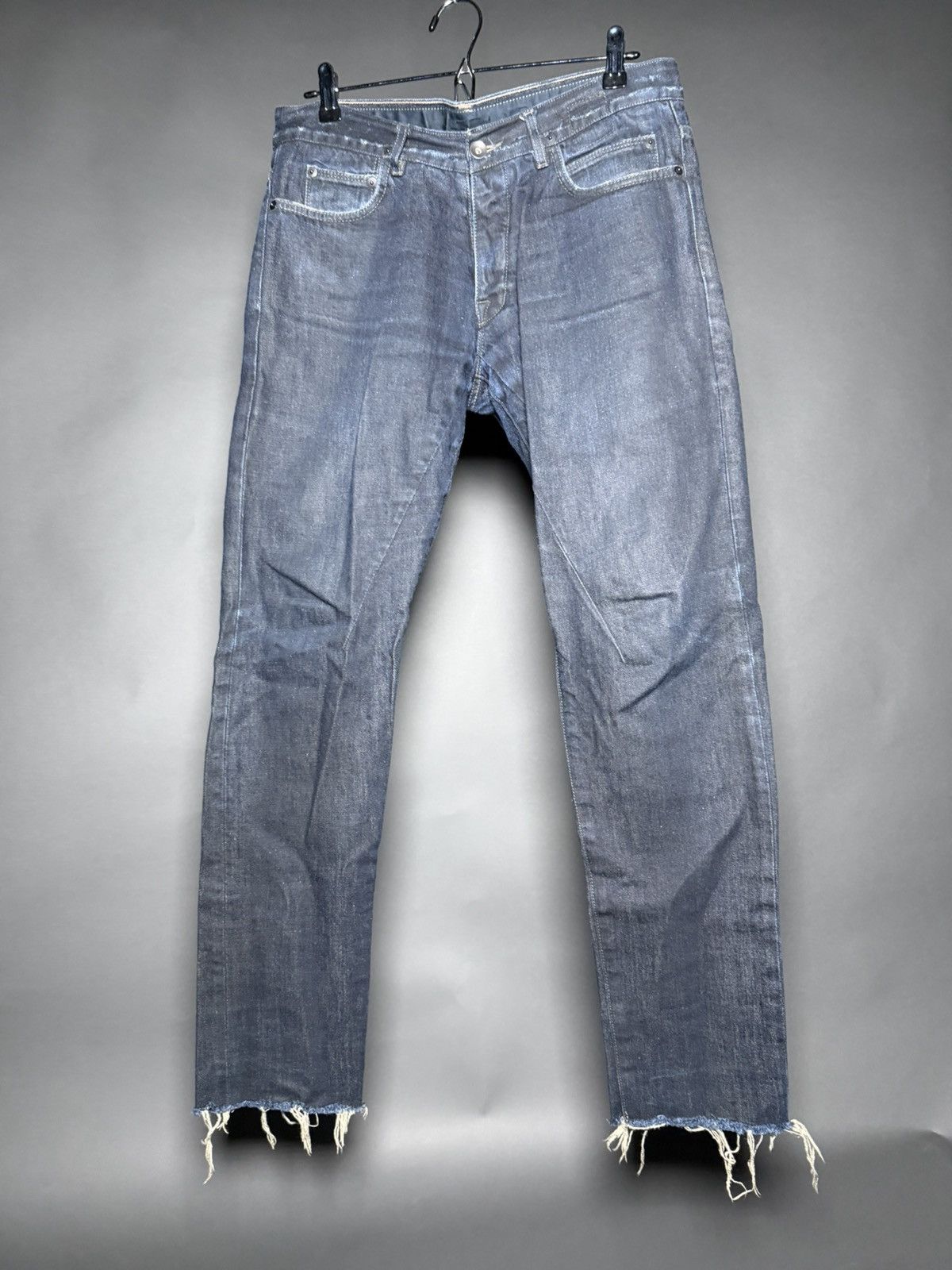 Rick Owens DRKSHDW Washed Blue Detroit Cut Denim