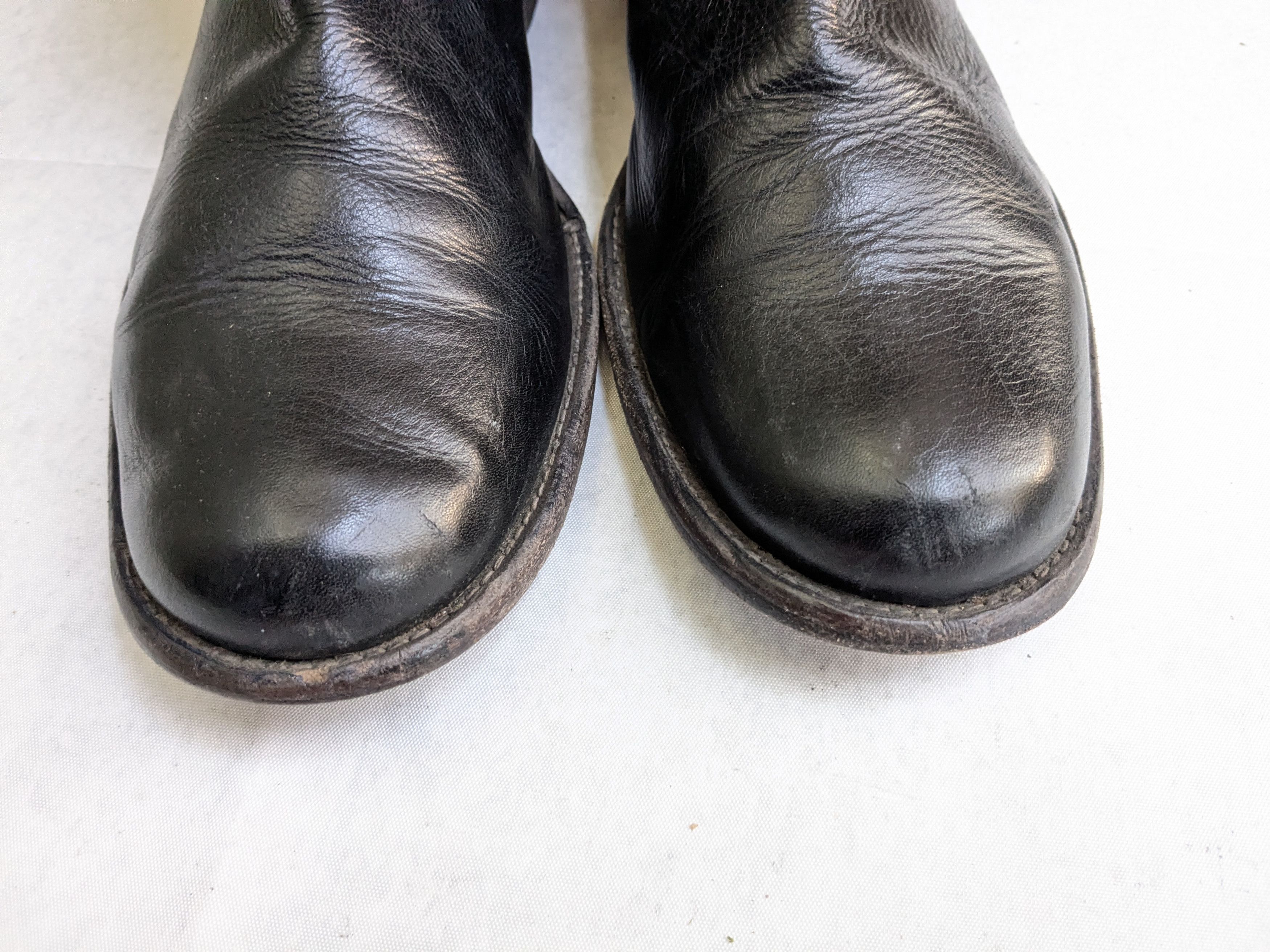 Frye Frye Harness Black Leather 12 D Leather Buckle Size US 12 / EU 45 - 4 Thumbnail