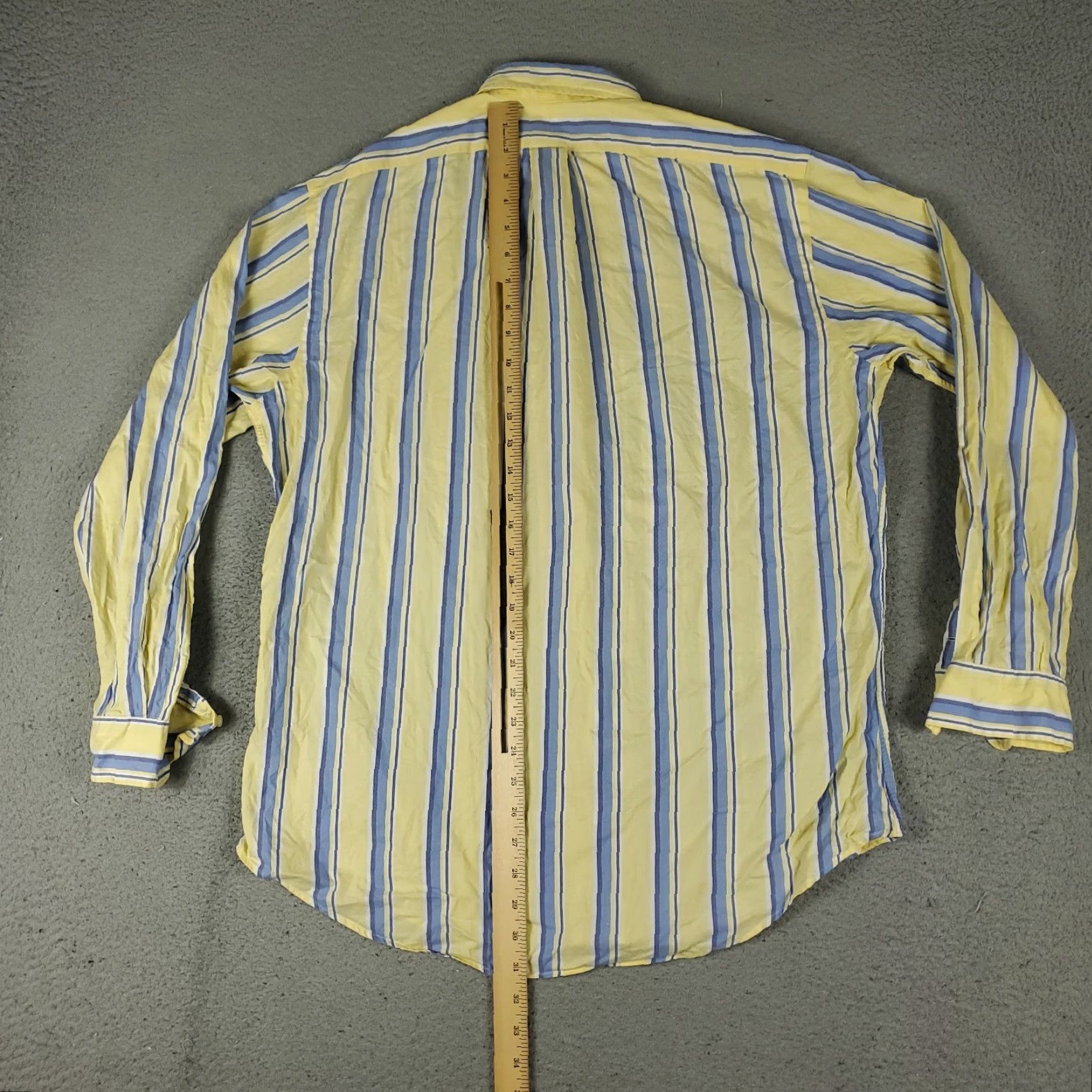 Ralph Lauren Ralph Lauren Button-Up Shirt Mens Large Yellow Striped Long Sleeve Classic Preppy Size US L / EU 52-54 / 3 - 3 Thumbnail
