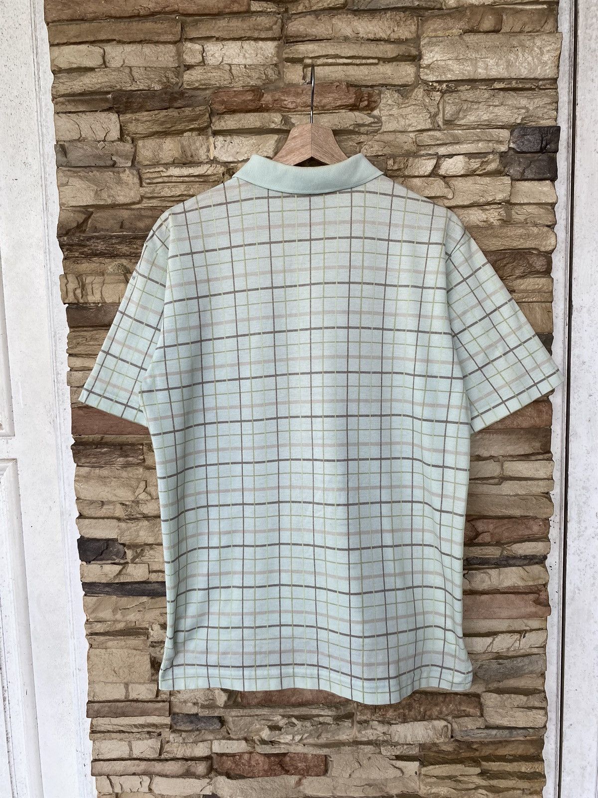 Vintage Rare Vintage Burberry London Checkered Single Stitch Polos Size US M / EU 48-50 / 2 - 8 Thumbnail