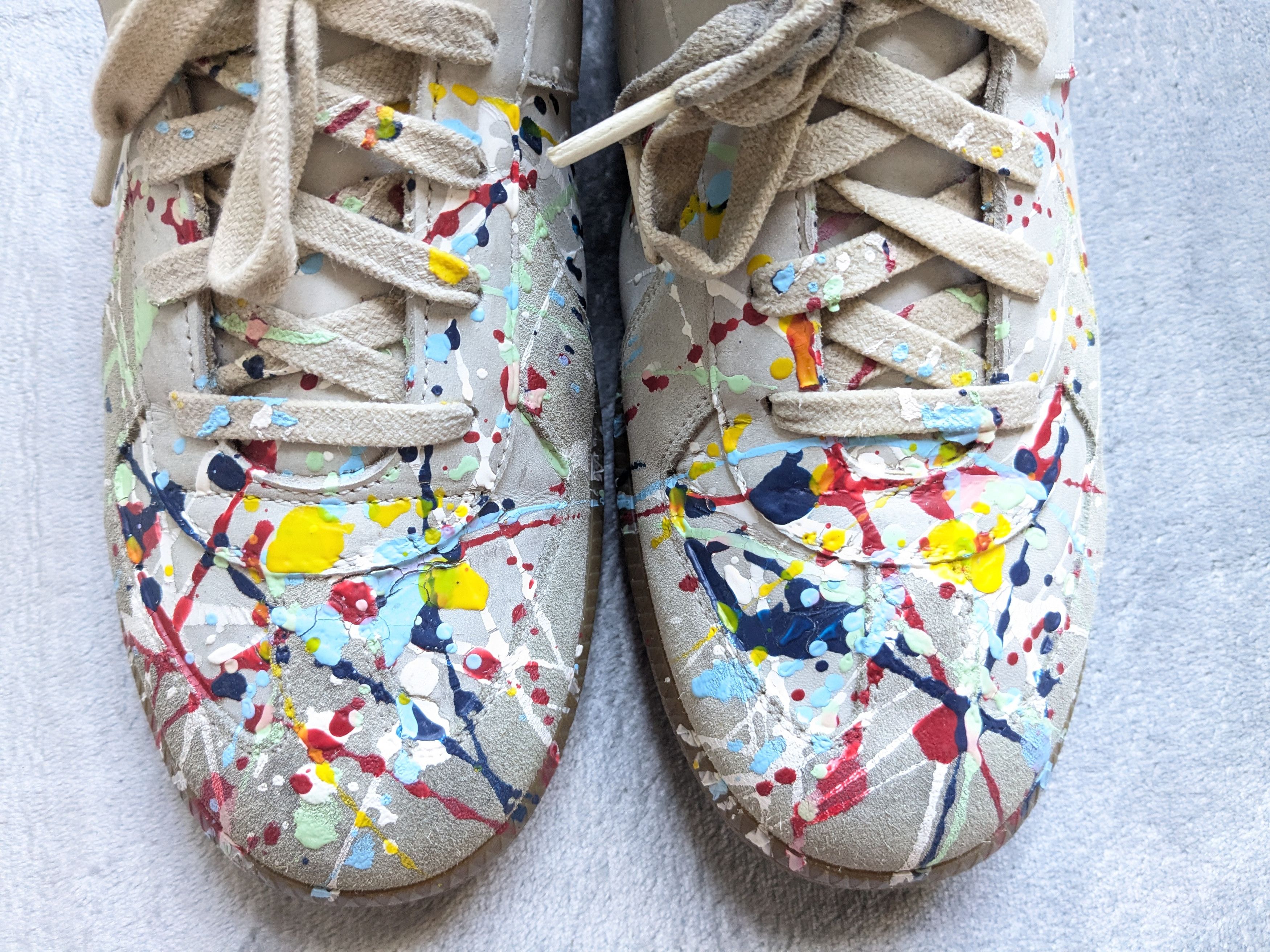 Maison Margiela Maison Margiela Replica GAT Paint Splatter 10 43 Gum Low Size US 10 / EU 43 - 4 Thumbnail