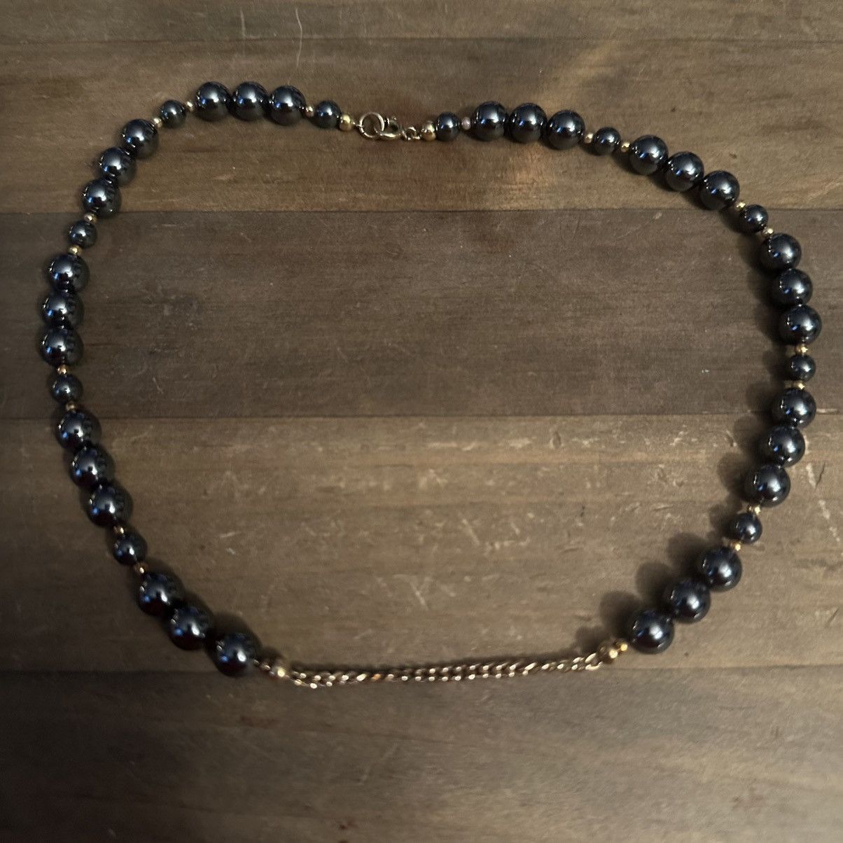Vintage Vintage Hematite bead necklace Size ONE SIZE - 2 Thumbnail