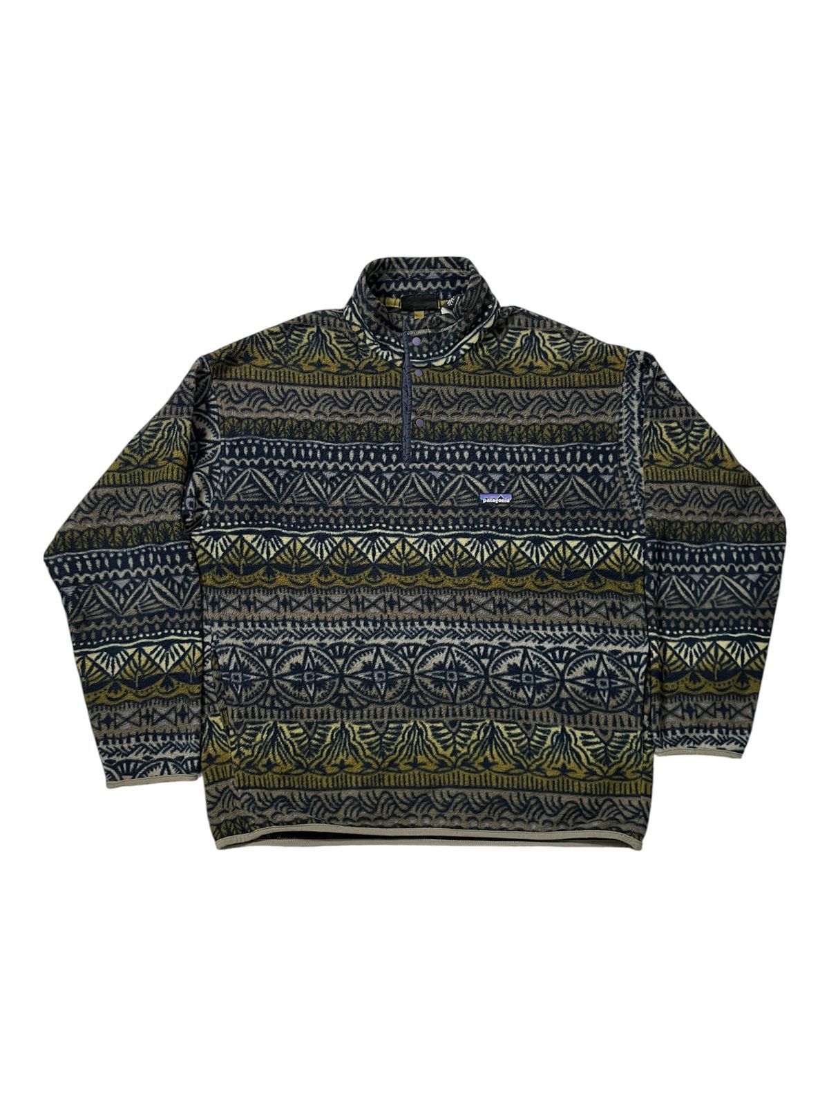 Patagonia Vintage 90s Patagonia Synchilla Tradewins Snap T Fleece XL Size US XL / EU 56 / 4 - 1 Thumbnail