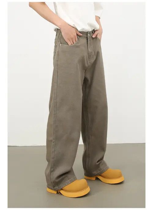 Japanese Brand × Jean Pants Retro elastic waist men's loose casual wide leg jeans Size US 32 / EU 48 - 3 Thumbnail