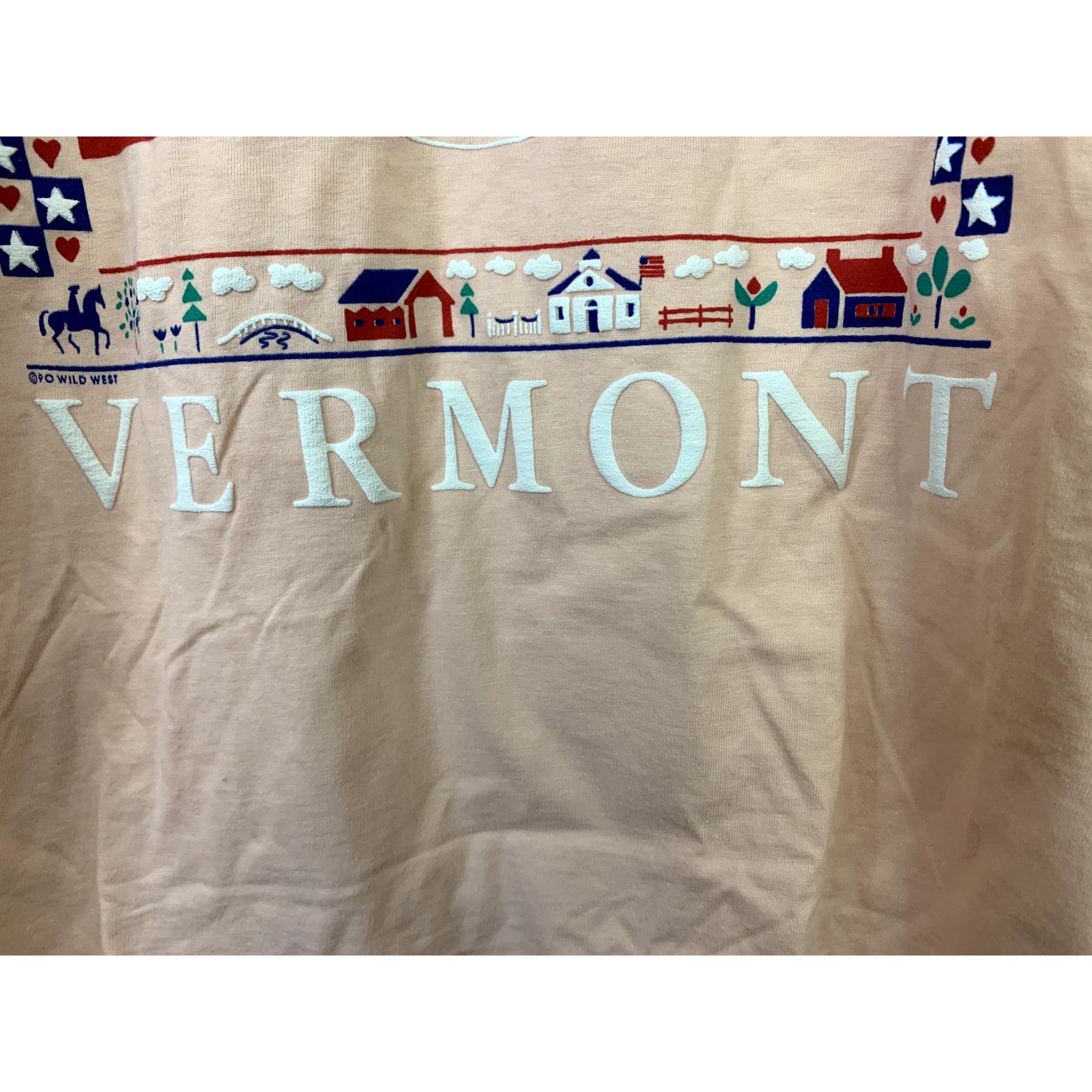 Jerzees Vintage Vermont Shirt Pink Church Tee T-shirt 1990 VTG M Size US M / EU 48-50 / 2 - 3 Thumbnail