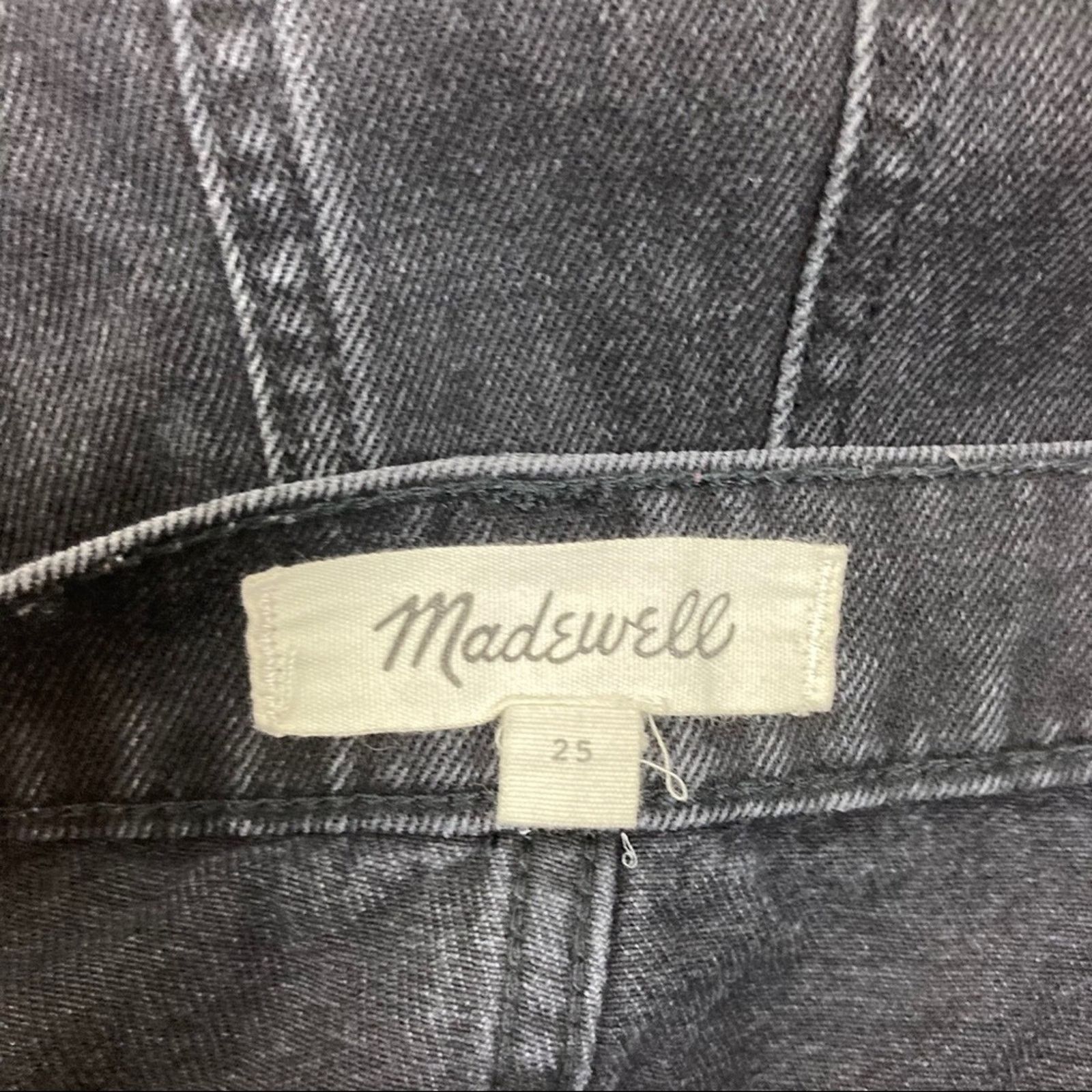 Madewell Madewell Black Denim Lunar Wash Mini Skirt Sz 25 Size 25" / US 0 / IT 36 - 3 Thumbnail