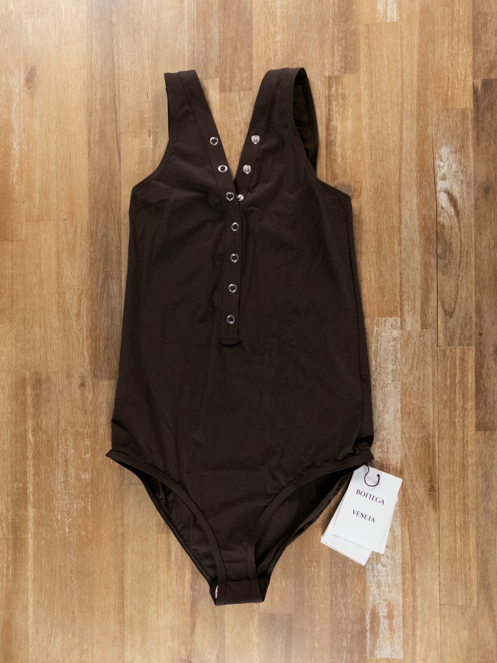 Bottega Veneta BOTTEGA VENETA brown one piece swimsuit Size Medium 6 US Size 28" / US 6 / IT 42 - 3 Thumbnail