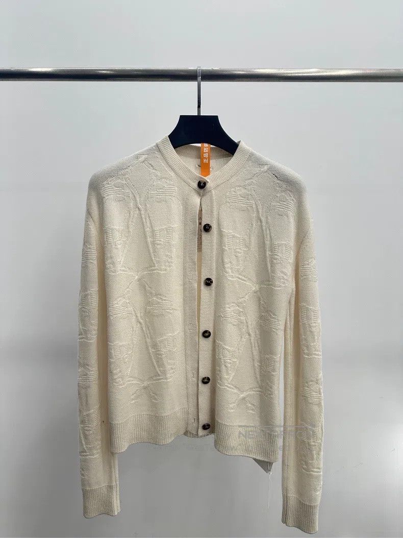 Hermes Printed and Embroidered Wool Sweater