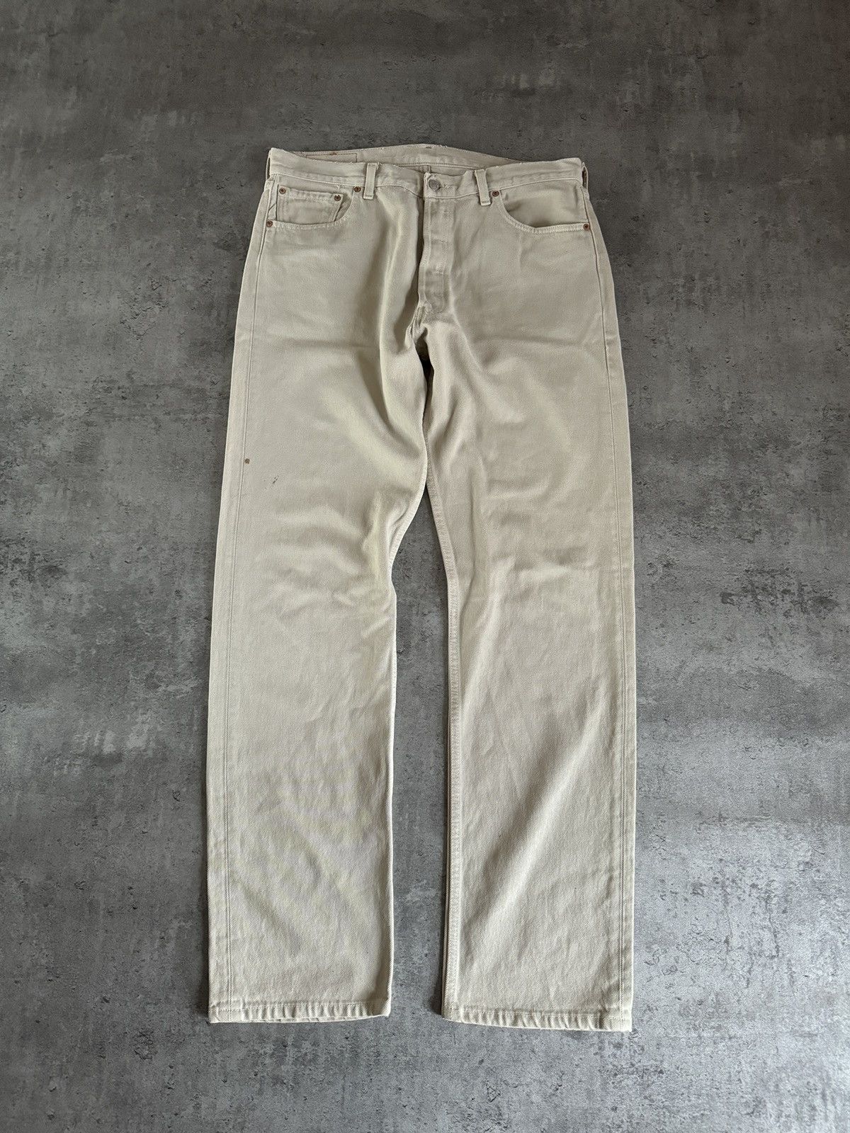 Levi's × Levi's Vintage Clothing × Vintage Levi’s 501 Baggy 90s Jeans Denim Rap Skate Y2K Beige Vintage Size US 36 / EU 52 - 5 Thumbnail