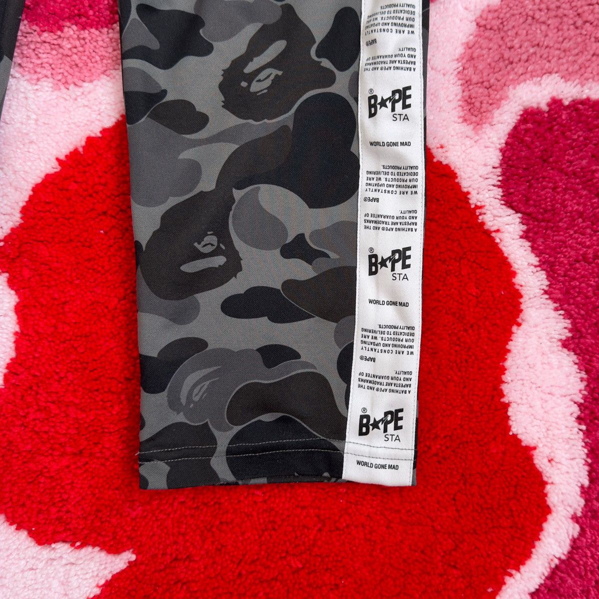 Bape ABC Bapesta Tape Jersey Pants Black Bape ABC Bapesta Tape Jersey Pants Black