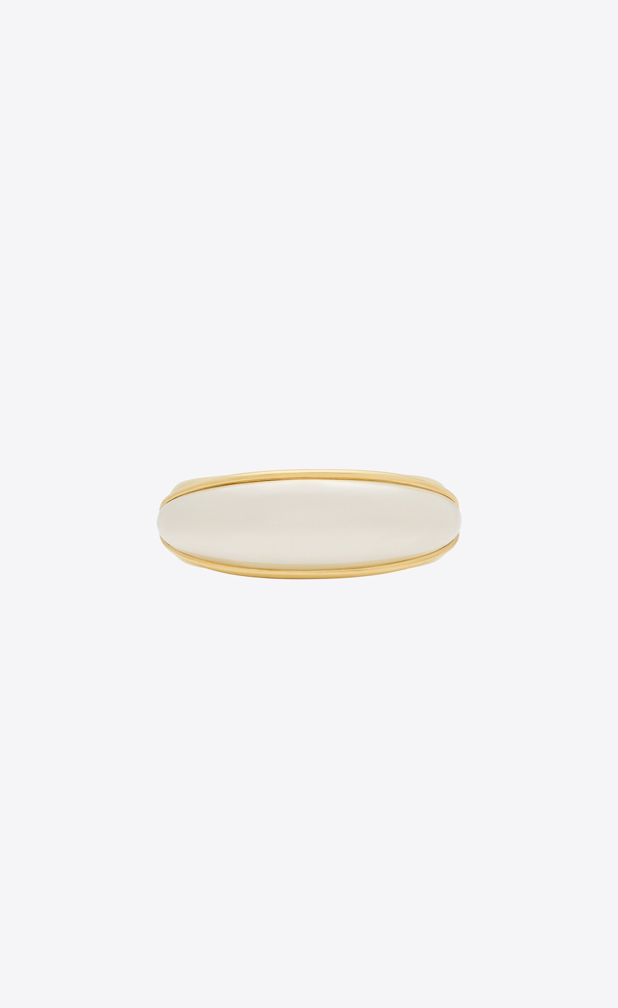 Saint Laurent Paris o1la1rc1a1025 Size: M / Dome Cuff in Metal in Gold Size ONE SIZE - 2 Thumbnail