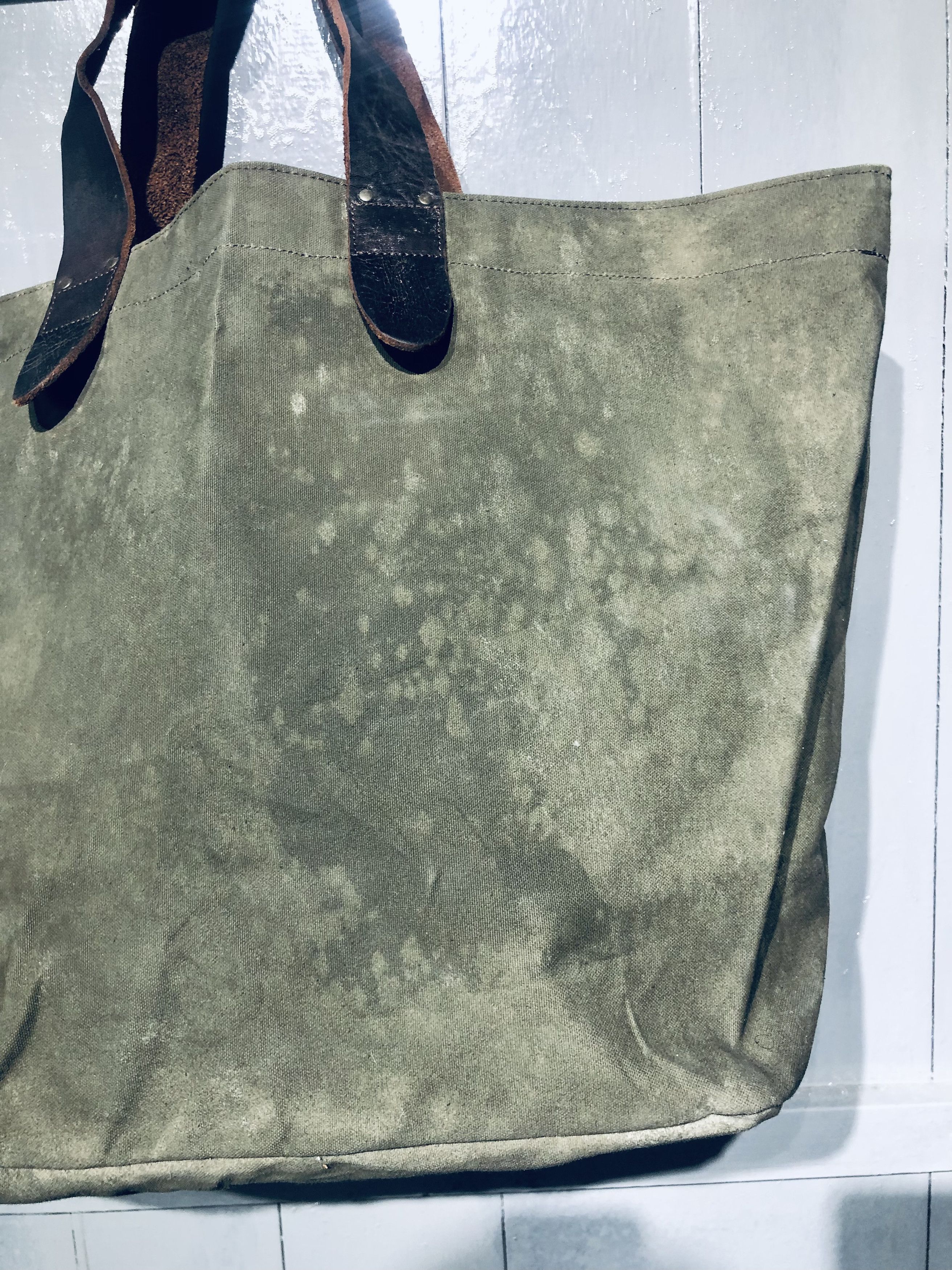 Canvas × Japanese Brand × Leather JAPANESE STREETWEAR FASHION STYLE CANVAS LEATHER TOTEBAG Size ONE SIZE - 7 Thumbnail