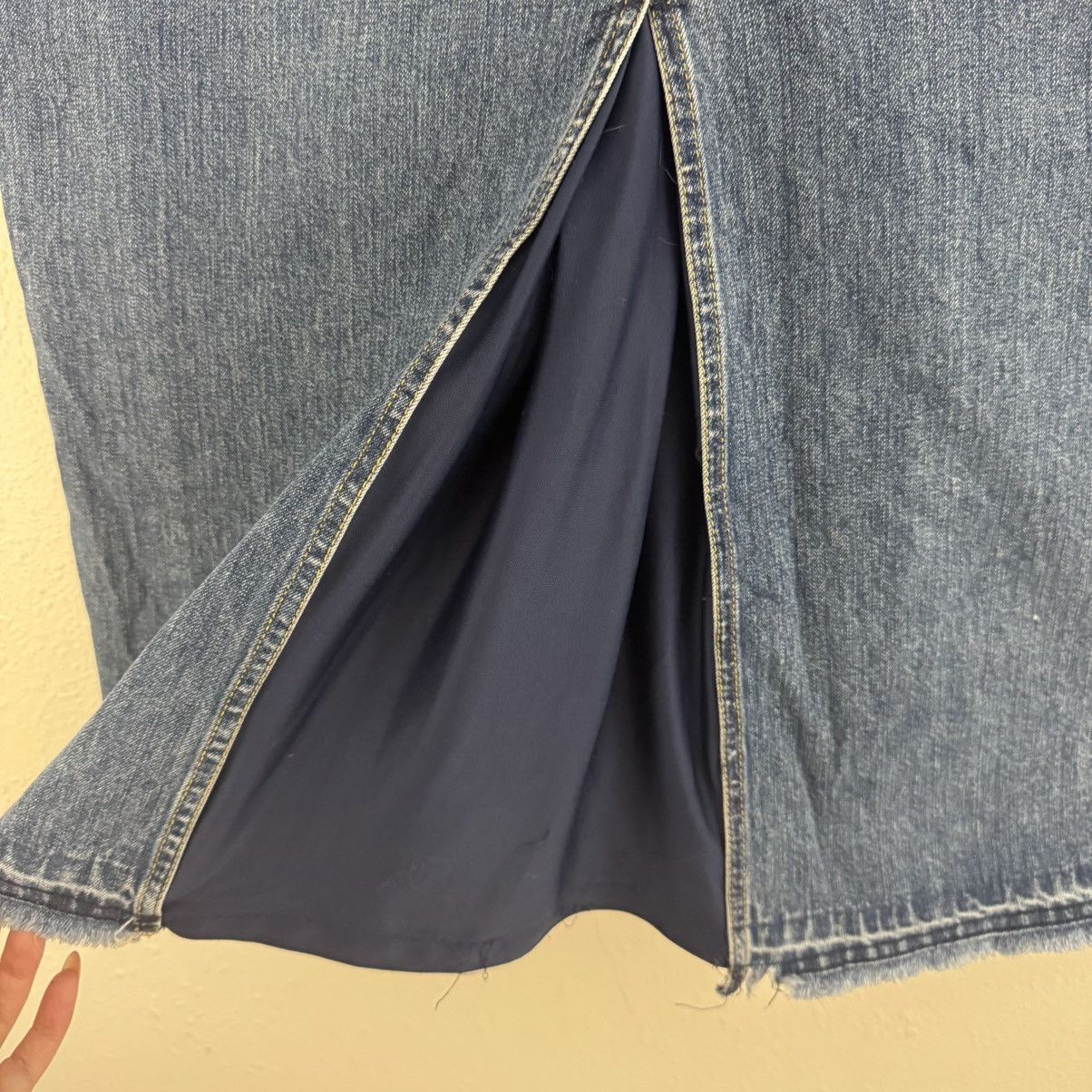 Other VENEZIA JEANS Vintage 90s Dark Wash Denim Plus Size Skirt Size 36" / US 14 / IT 50 - 7 Thumbnail