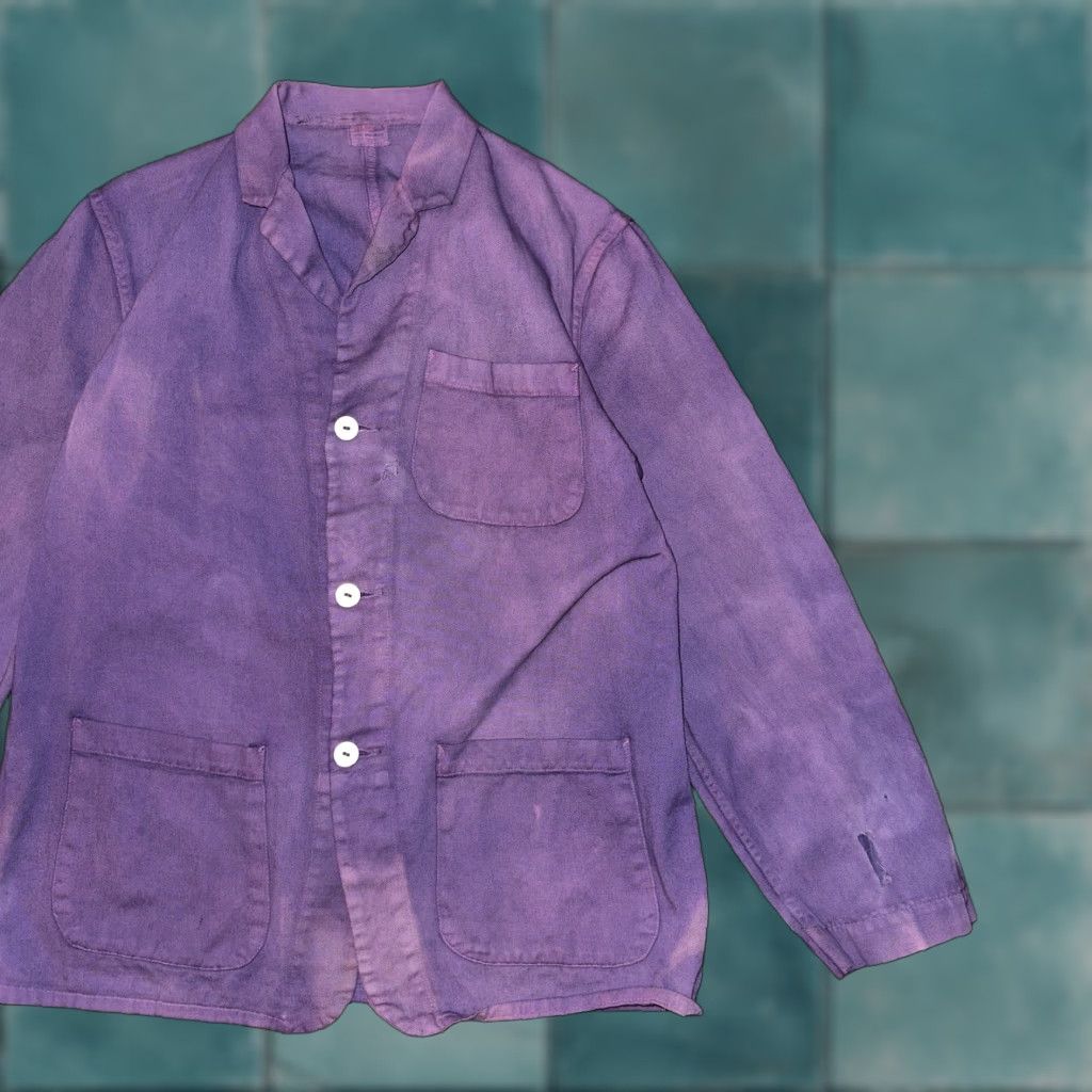 Vintage VINTAGE 1950s Rockabilly Purple Overcoat Jacket Work Chore Coat Adult Large Size US L / EU 52-54 / 3 - 1 Thumbnail