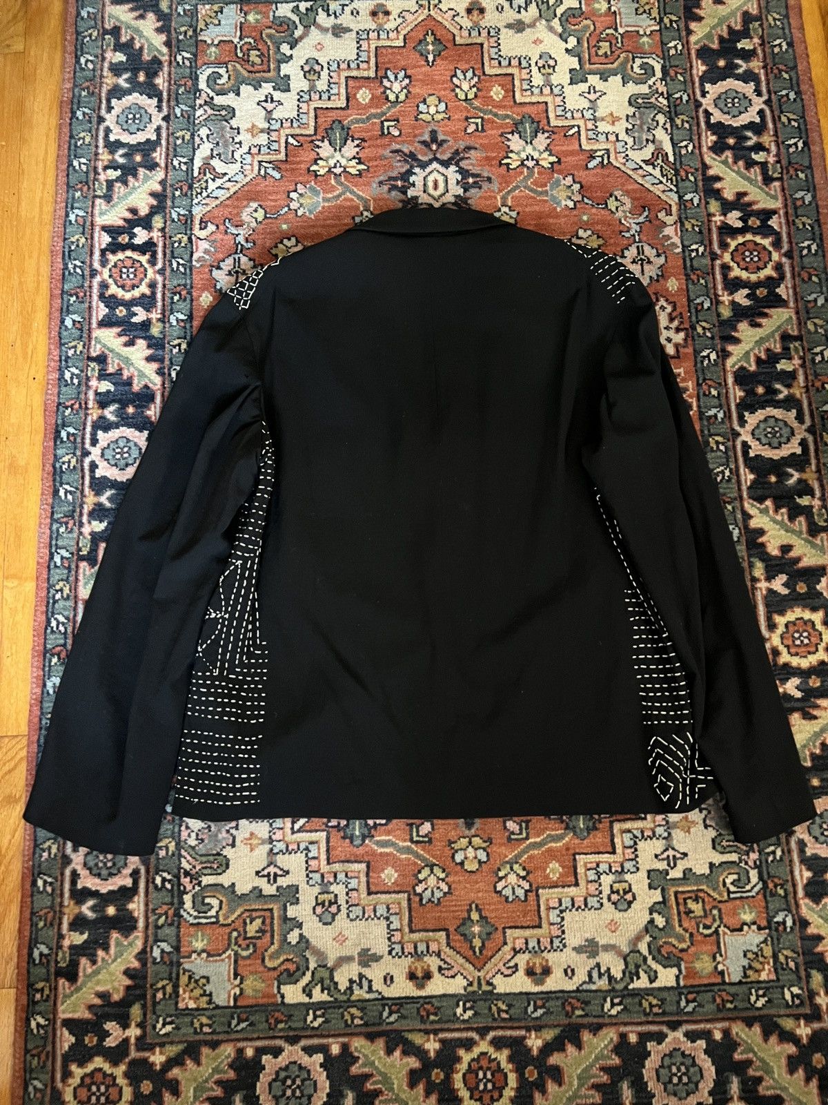 Yohji Yamamoto Yohji Yamamoto Pour Homme SS95 Sashiko Embellished Blazer Size US M / EU 48-50 / 2 - 4 Thumbnail