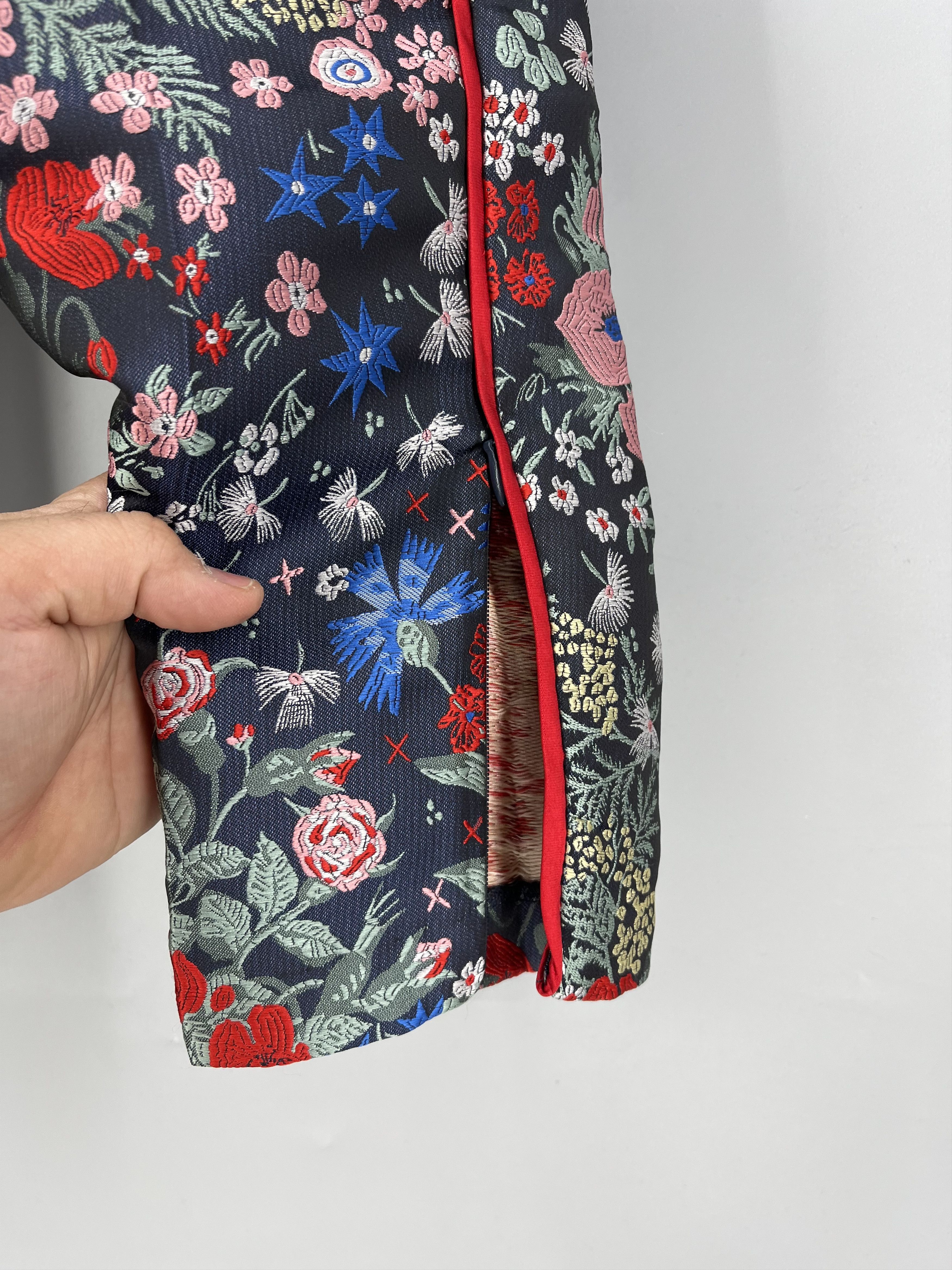 Vintage NEW SISTER JANE Floral Jacquard Trousers Size 30" / US 8 / IT 44 - 10 Thumbnail