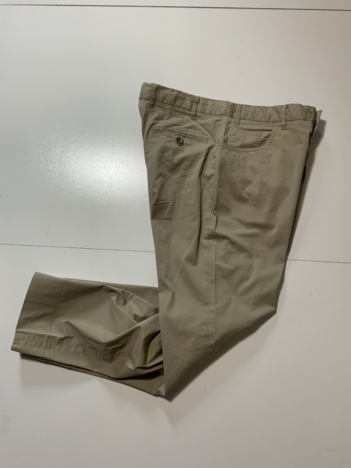 Designer Dekko Mode Khaki Tan Classic Five Pocket Chino Pants Size US 32 / EU 48 - 2 Thumbnail