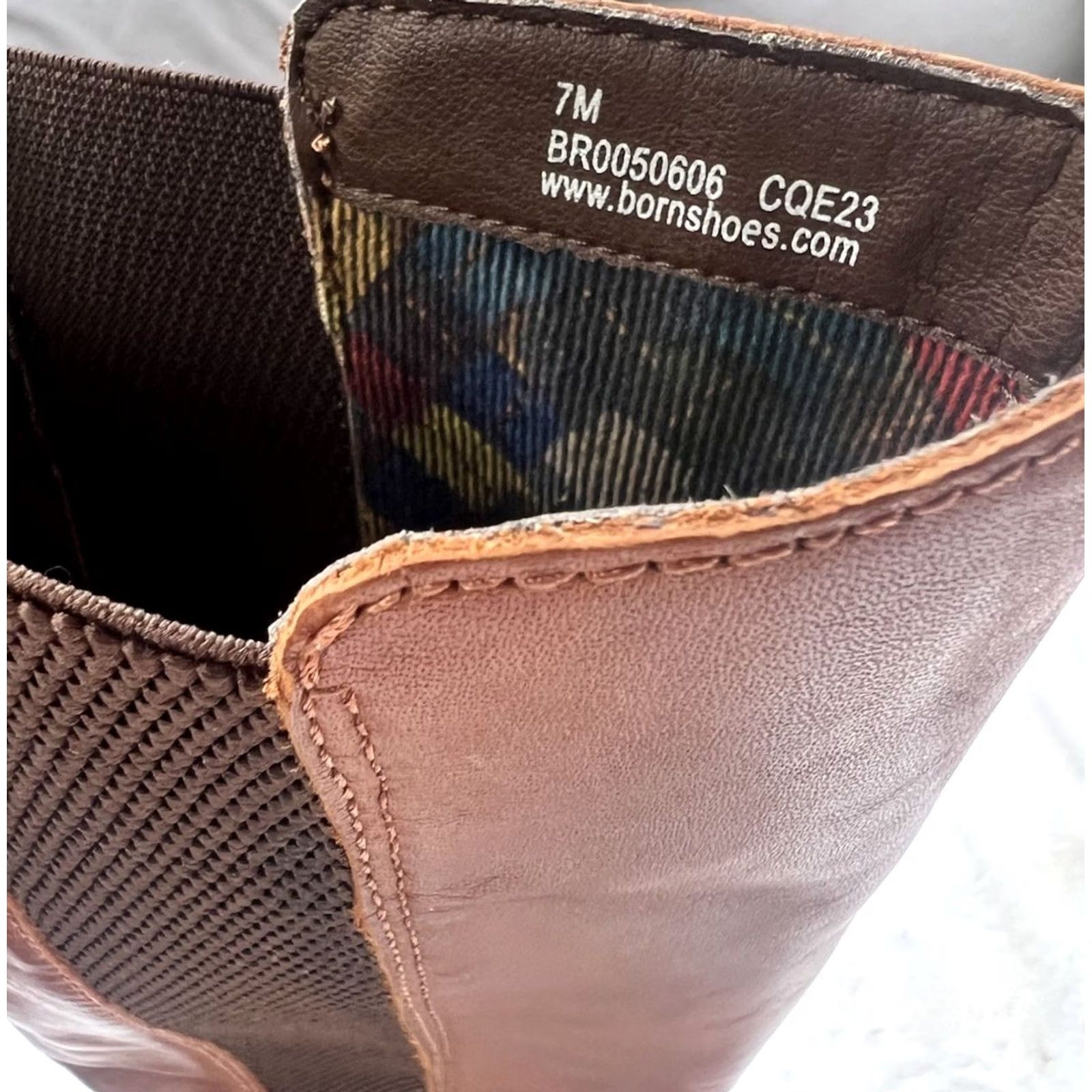 Vintage Børn GALDOT Boot Chelsea Brown Cuero Women 7 Boots" Size US 7 / IT 37 - 6 Thumbnail