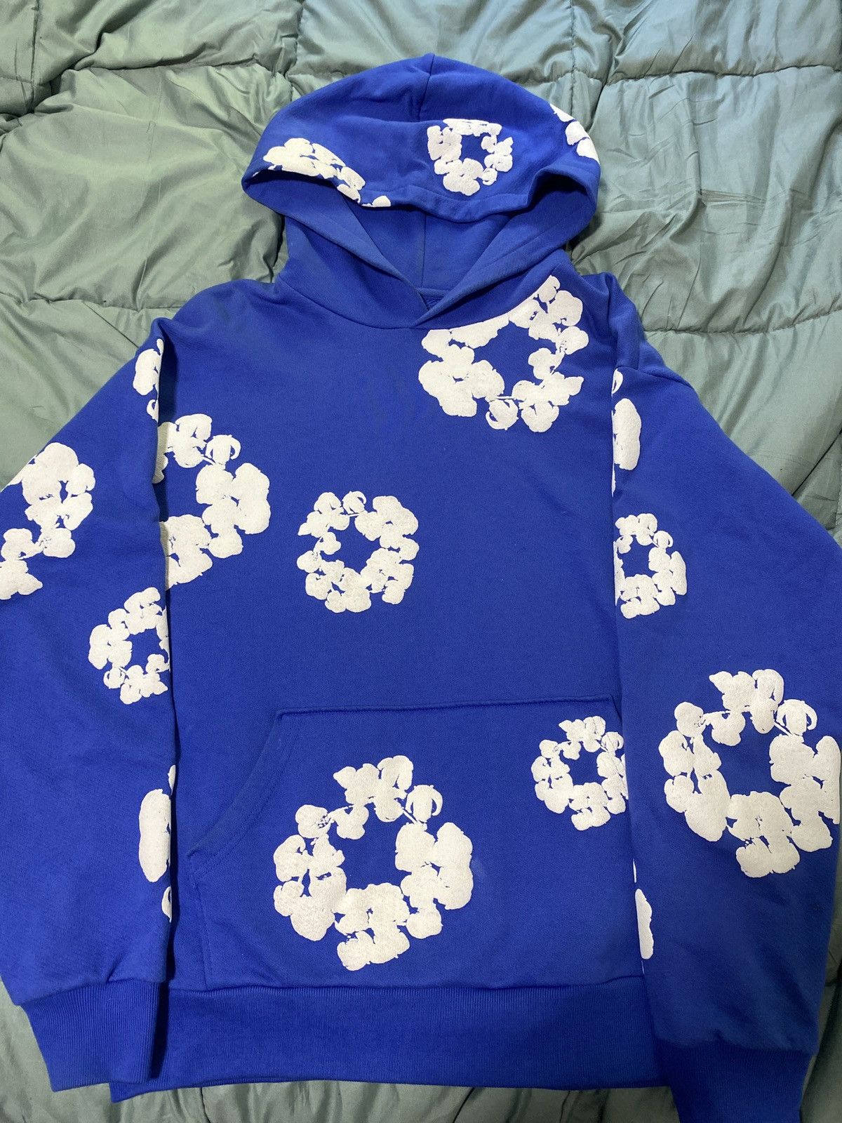 DENIM TEARS Denim Tears Blue Cotton Wreath Hoodie Size US M / EU 48-50 / 2 - 1 Thumbnail