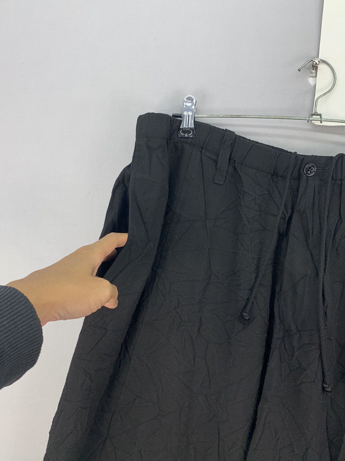 Designer × Yohji Yamamoto Yohji Yamamoto Pour Homme Drop Crotch Wrinkled Sarouel Pants Size US 36 / EU 52 - 6 Thumbnail