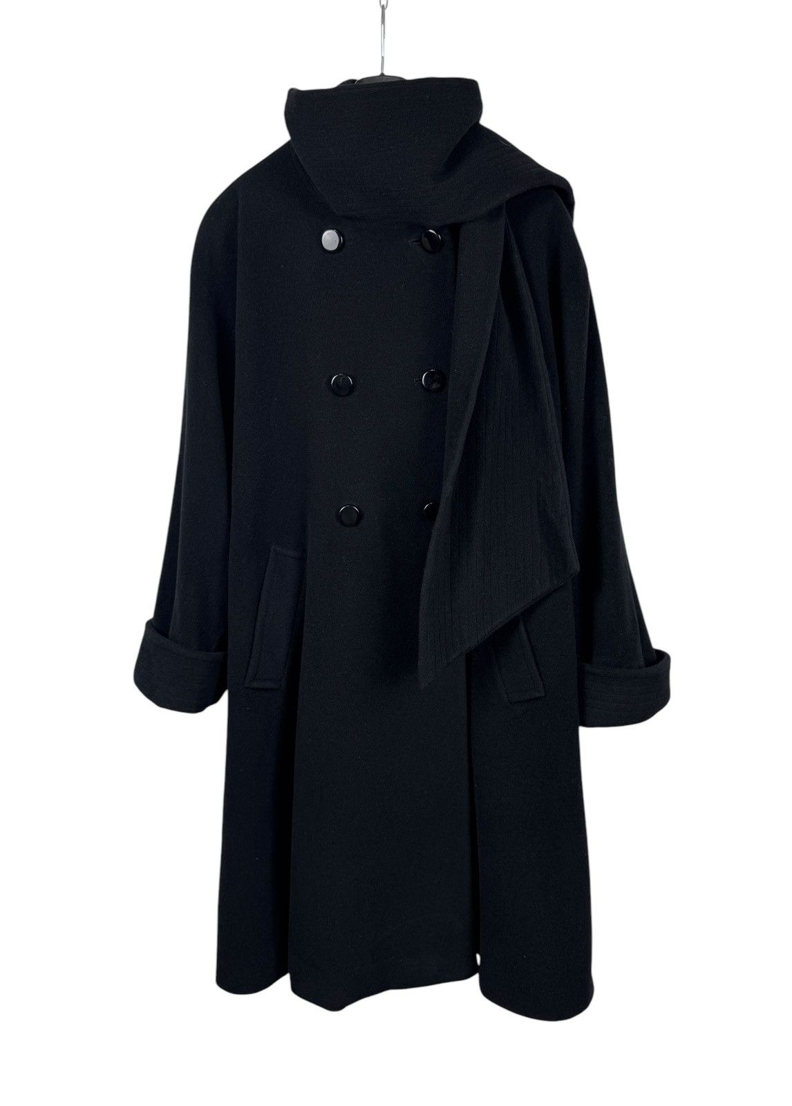 Escada Escada By Margaretha Ley Wool Overcoat Scarf Decor DE40 IT46 Size L / US 10 / IT 46 - 14 Thumbnail