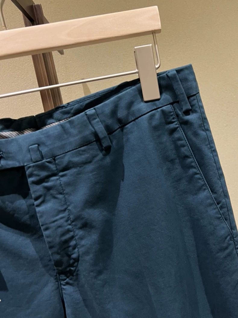 Loro Piana LORO PIANA Petroleum blue cotton elastic casual pants Size US 32 / EU 48 - 2 Thumbnail