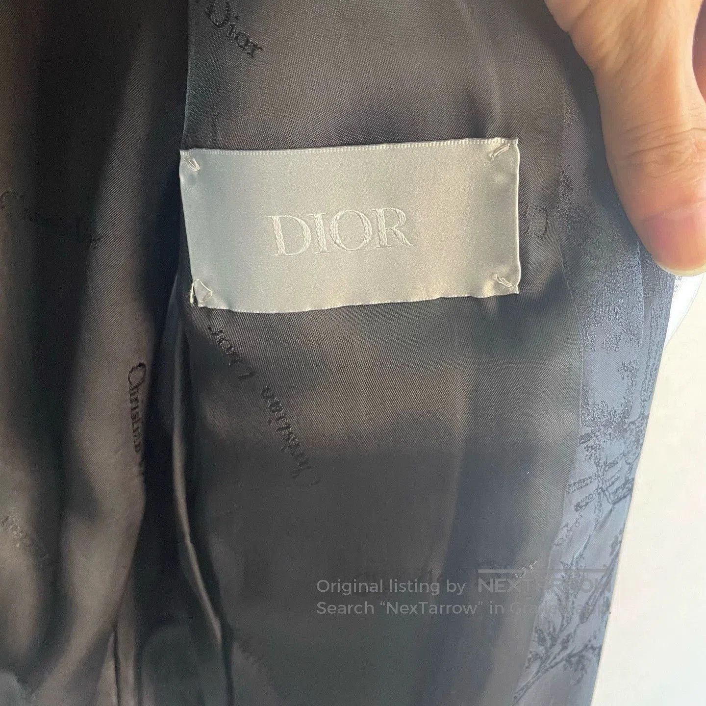 Dior Dior Floral Patterned Jacket in Navy Blue. Size US L / EU 52-54 / 3 - 3 Thumbnail