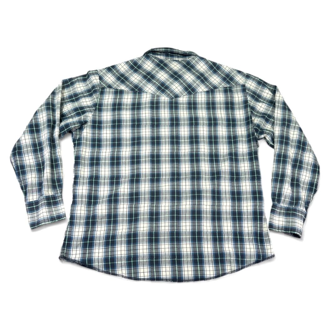 Vintage VINTAGE Rustler Western Shirt XL ADULT Blue Plaid Long Sleeve 90s Cowboy Snap Button-Up Size US XL / EU 56 / 4 - 3 Thumbnail