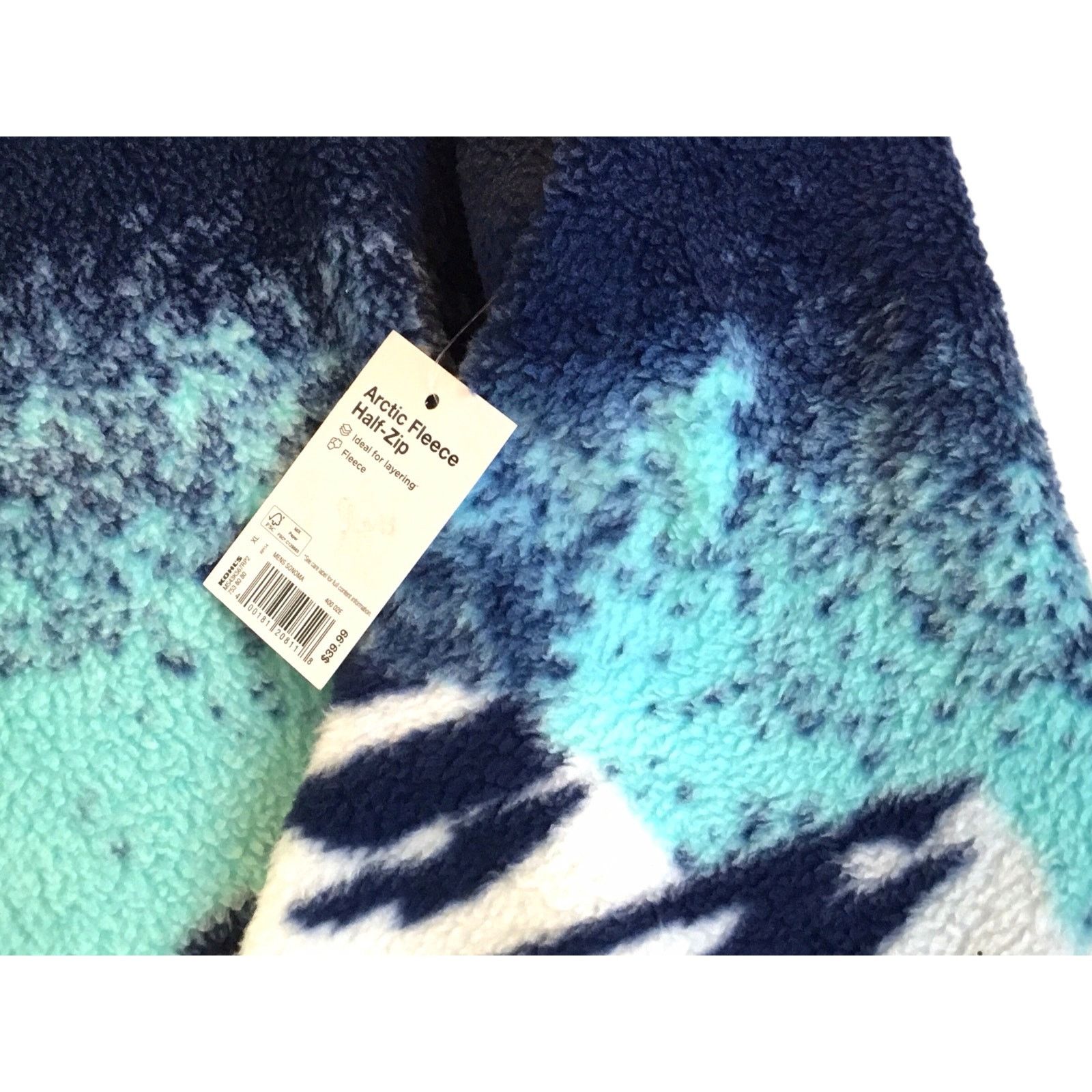 Sonoma Arctic Fleece Blue Half-Zip Size XLarge Sonoma NWT $39.99 Size US XL / EU 56 / 4 - 5 Thumbnail