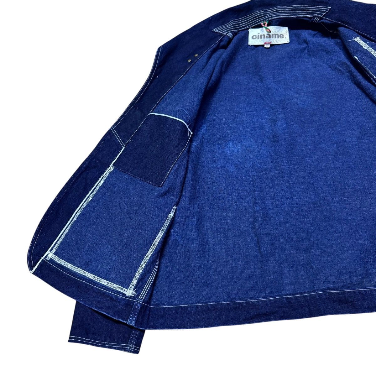 Japanese Brand Ciname Heavyweight Denim Selvedge Chore Jacket Size US M / EU 48-50 / 2 - 10 Thumbnail