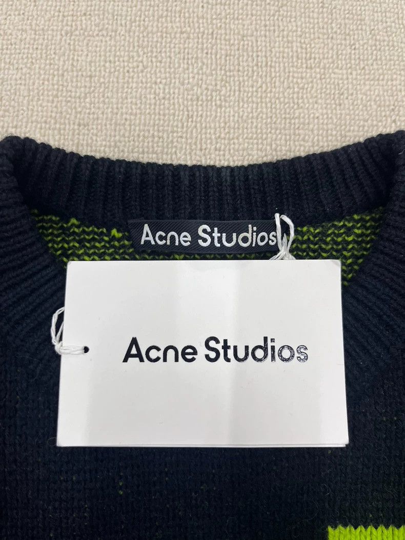 Acne Studios Acne Studios Expression Contrast Jacquard Crew Neck Knit Pu Size US M / EU 48-50 / 2 - 4 Thumbnail