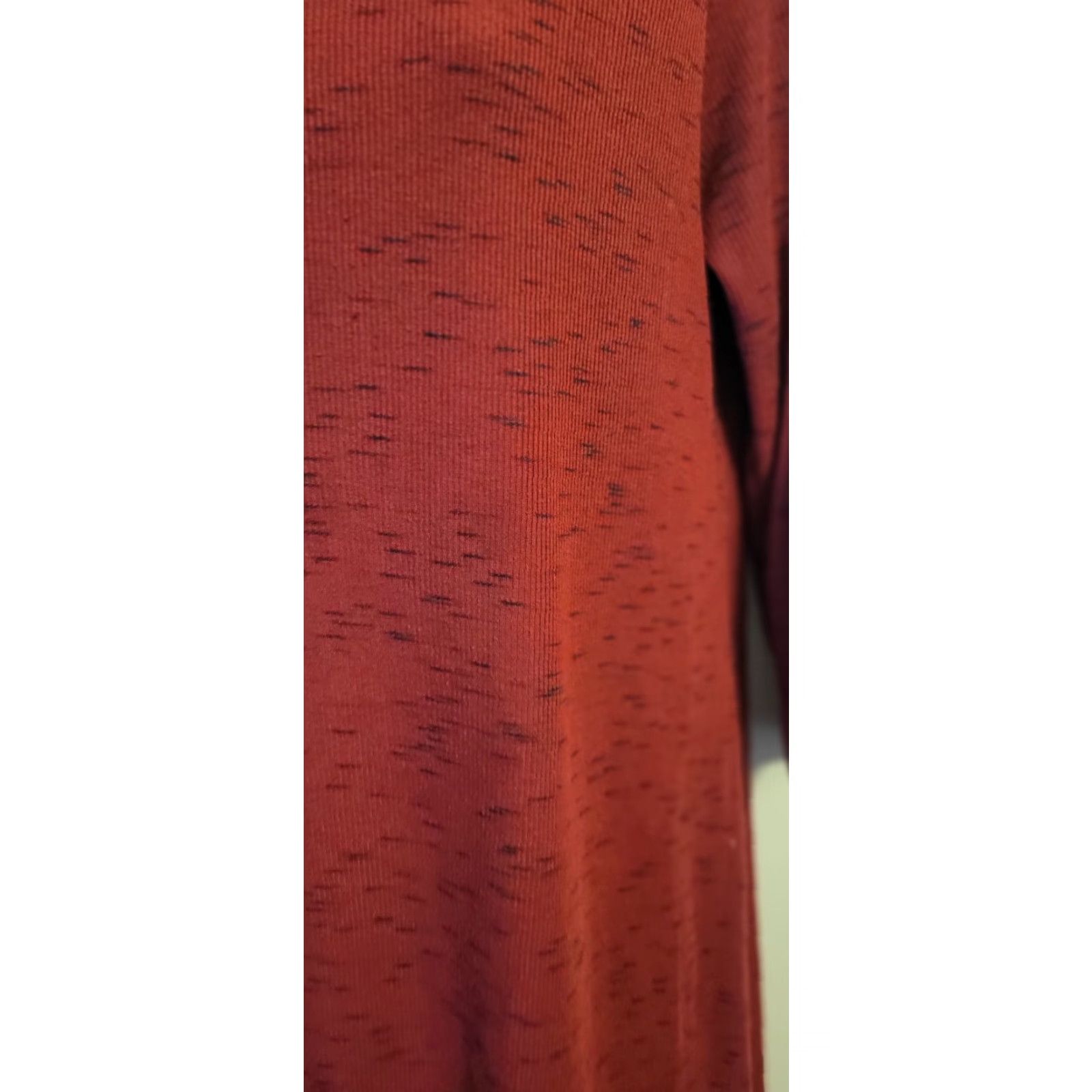 Vintage VINTAGE Kristin Nicole Dress Skater L Burgundy 90s A-Line Long Sleeve Round Neck Women Size L / US 10 / IT 46 - 4 Thumbnail