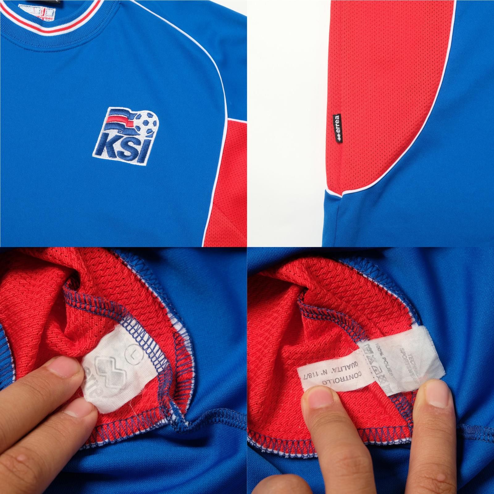 Errea 2004/05 Iceland Home Shirt Errea (L) Size US L / EU 52-54 / 3 - 5 Thumbnail