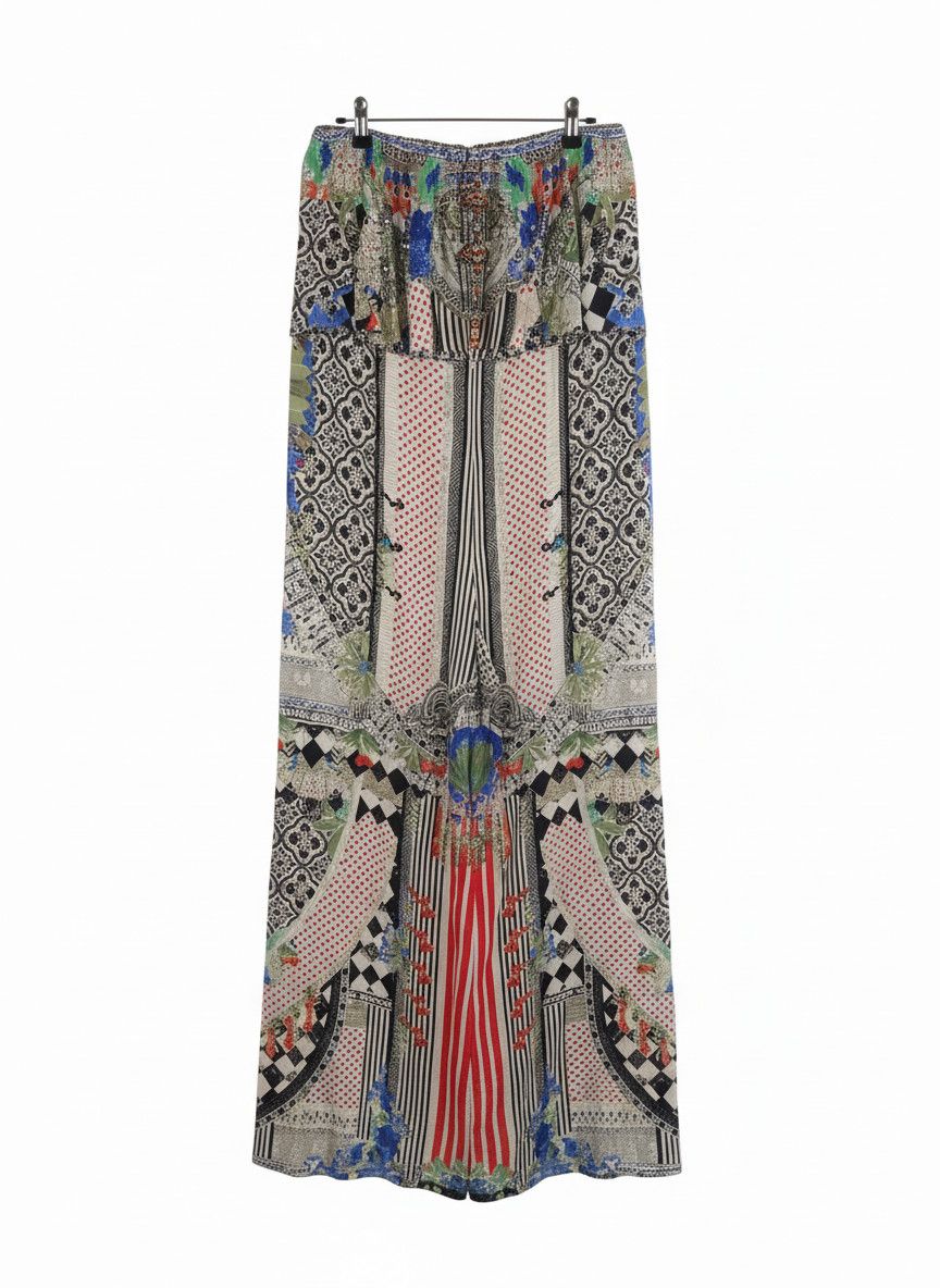 CAMILLA Camilla Size S Strapless Maxi Caftan Dress Vibrant Abstract Print Size S / US 4 / IT 40 - 1 Thumbnail