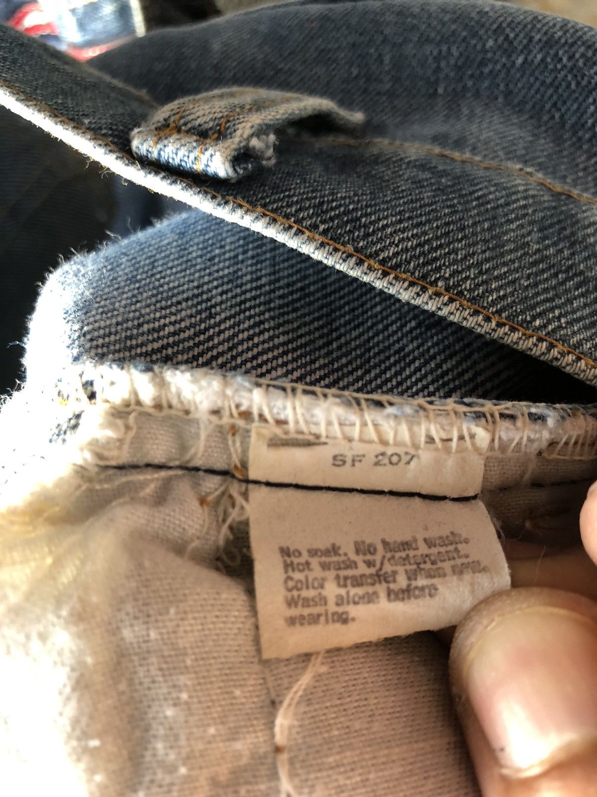 Levi's × Vintage Vintage Levi’s 555 Orange Tag Flared Bootcut Size US 34 / EU 50 - 9 Thumbnail