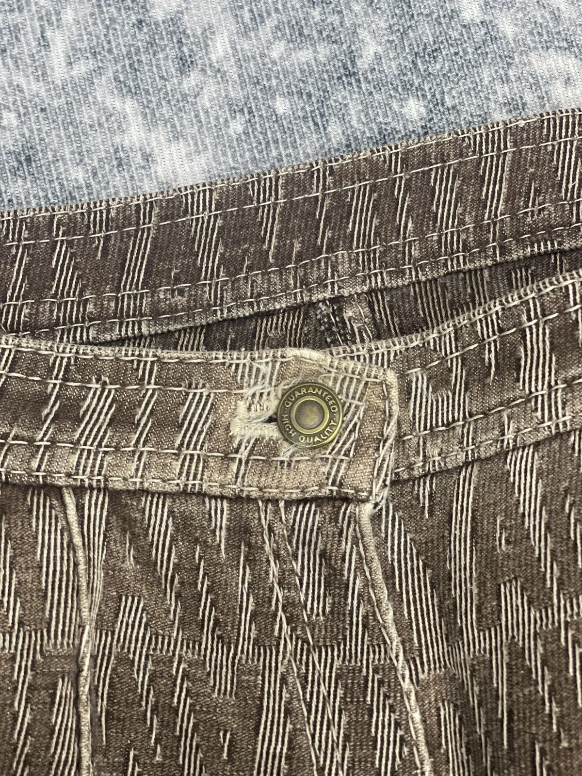 Japanese Brand HKD Manogram Bell Bottom Jeans Size US 27 - 6 Thumbnail