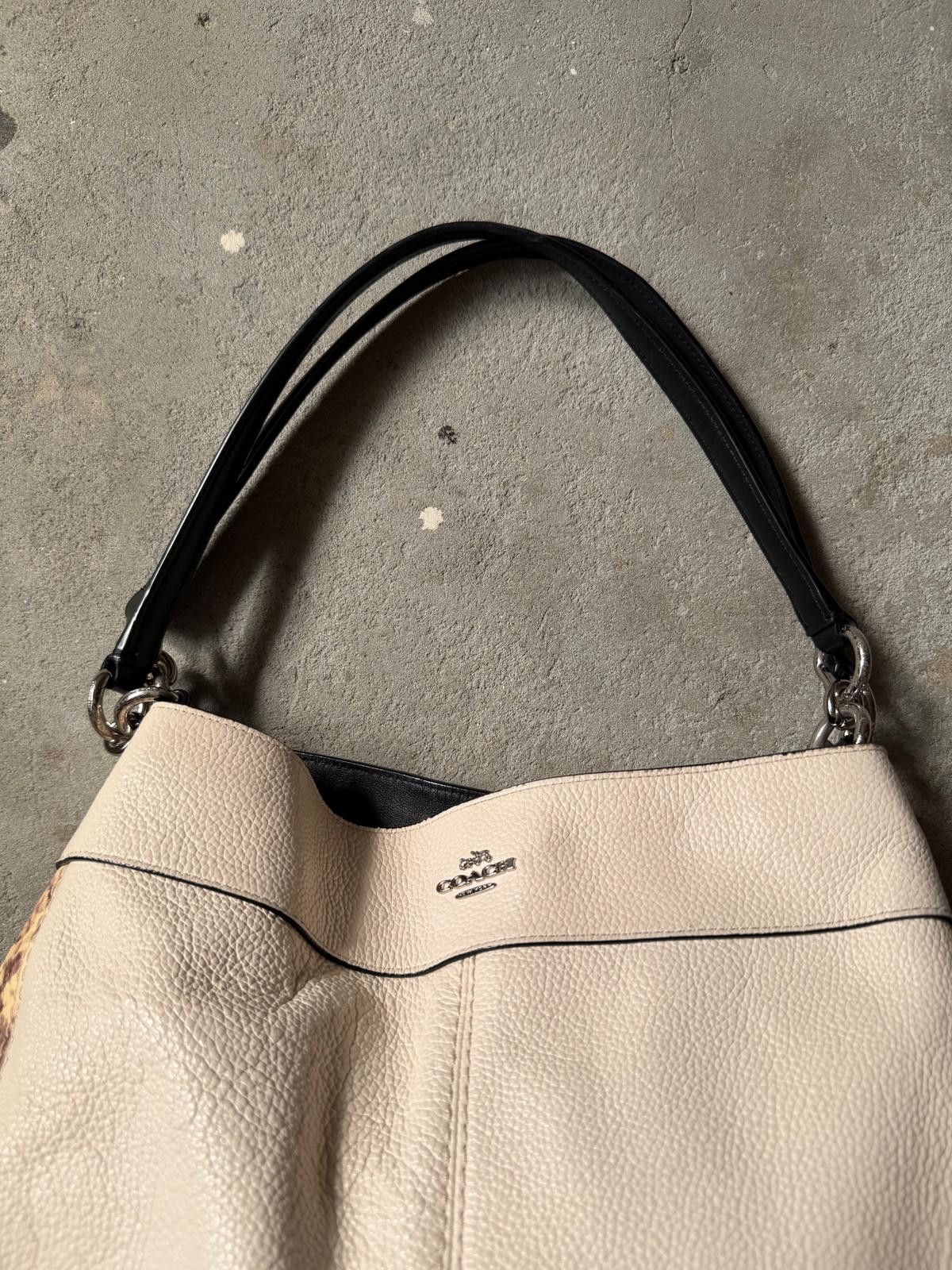 Coach Coach Lexy Snakeskin Embossed Shoulder Bag Ivory Size ONE SIZE - 3 Thumbnail
