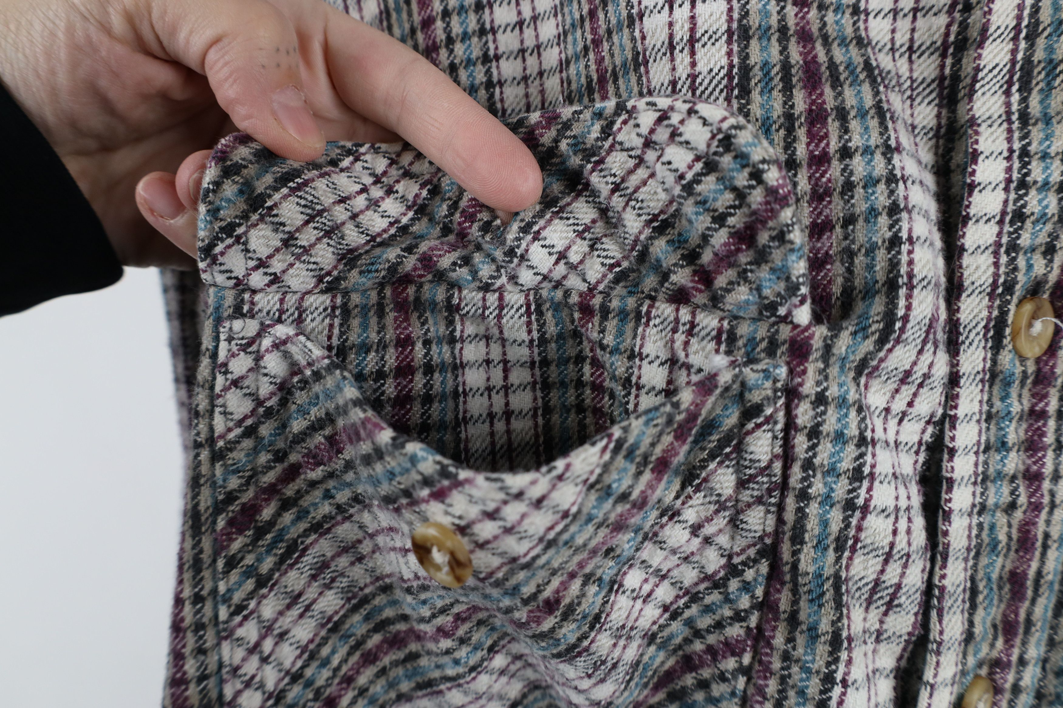 Vintage Vintage 90s Streetwear Heavyweight Button Shirt Plaid Size US M / EU 48-50 / 2 - 5 Thumbnail