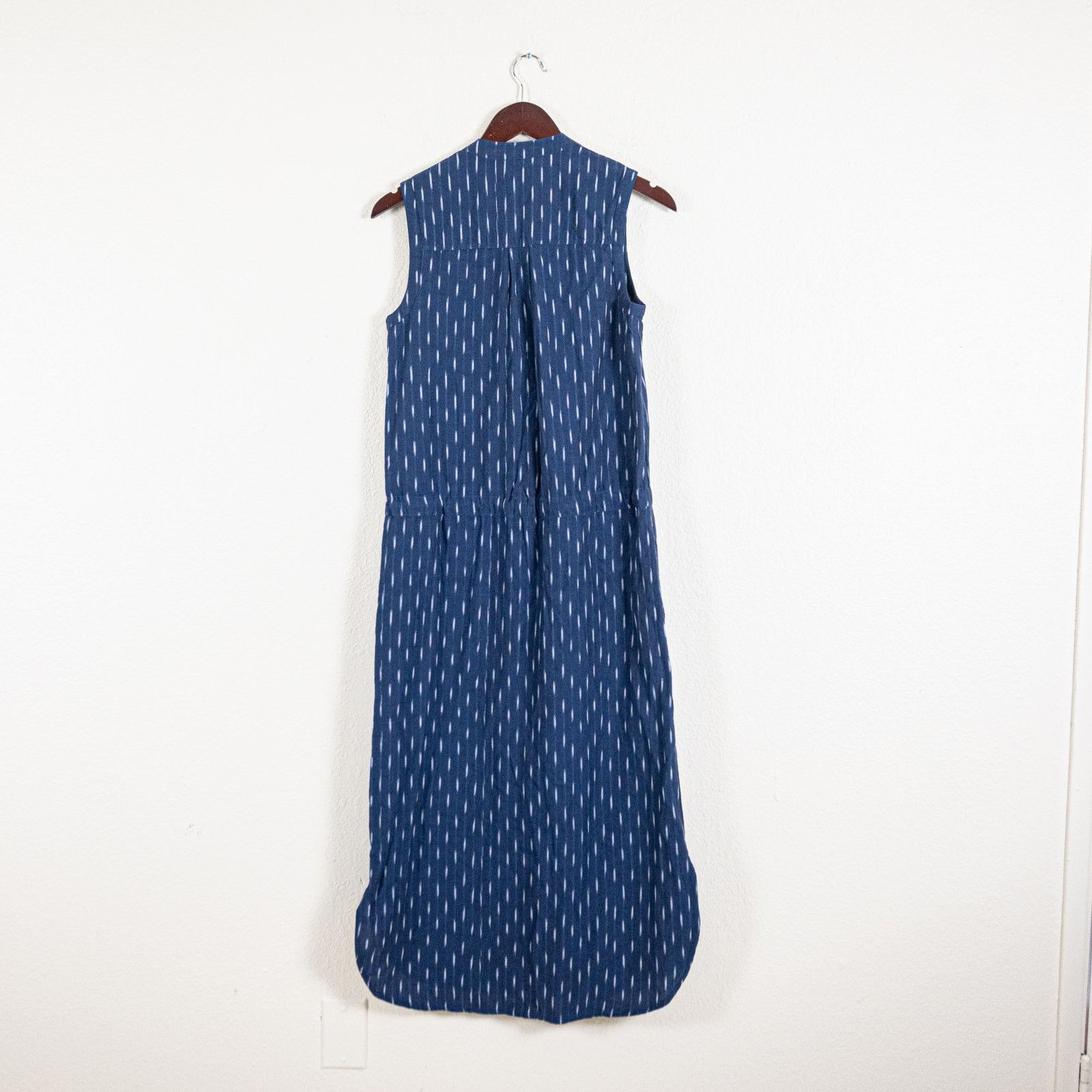 Faherty Faherty $198 Women's Saylor Dress in Midnight Ikat blue Size XS / US 0-2 / IT 36-38 - 8 Thumbnail