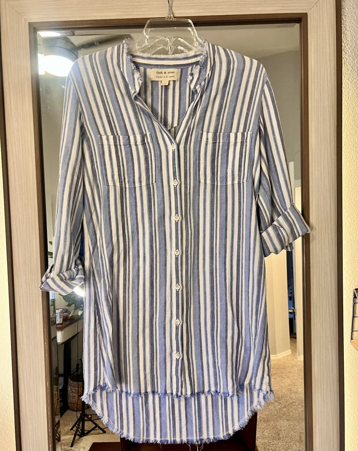 Other Cloth & Stone Button down shirt dress SMALL Size S / US 4 / IT 40 - 2 Thumbnail