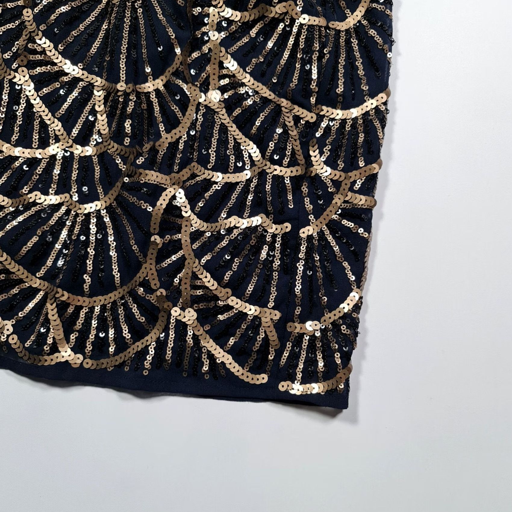 Ted Baker Ted Baker Womens Dress Navy Blue 8 UK Sleeveless Knee Length Sequinned Size M / US 6-8 / IT 42-44 - 3 Thumbnail