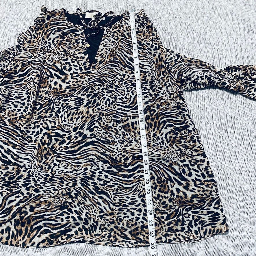 Michael Kors Michael Michael Kors cheetah print cold shoulder blouse Size XXL / US 16-18 / IT 52-54 - 7 Thumbnail