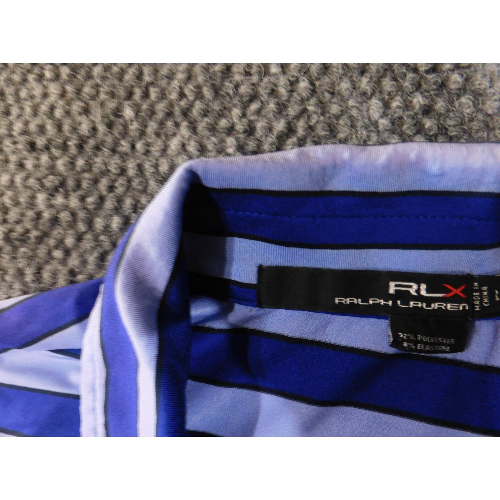 RLX Ralph Lauren RLX Ralph Lauren Polo Shirt Mens XL Blue Striped Golf Athletic Stretch Shirt Size US XL / EU 56 / 4 - 6 Thumbnail