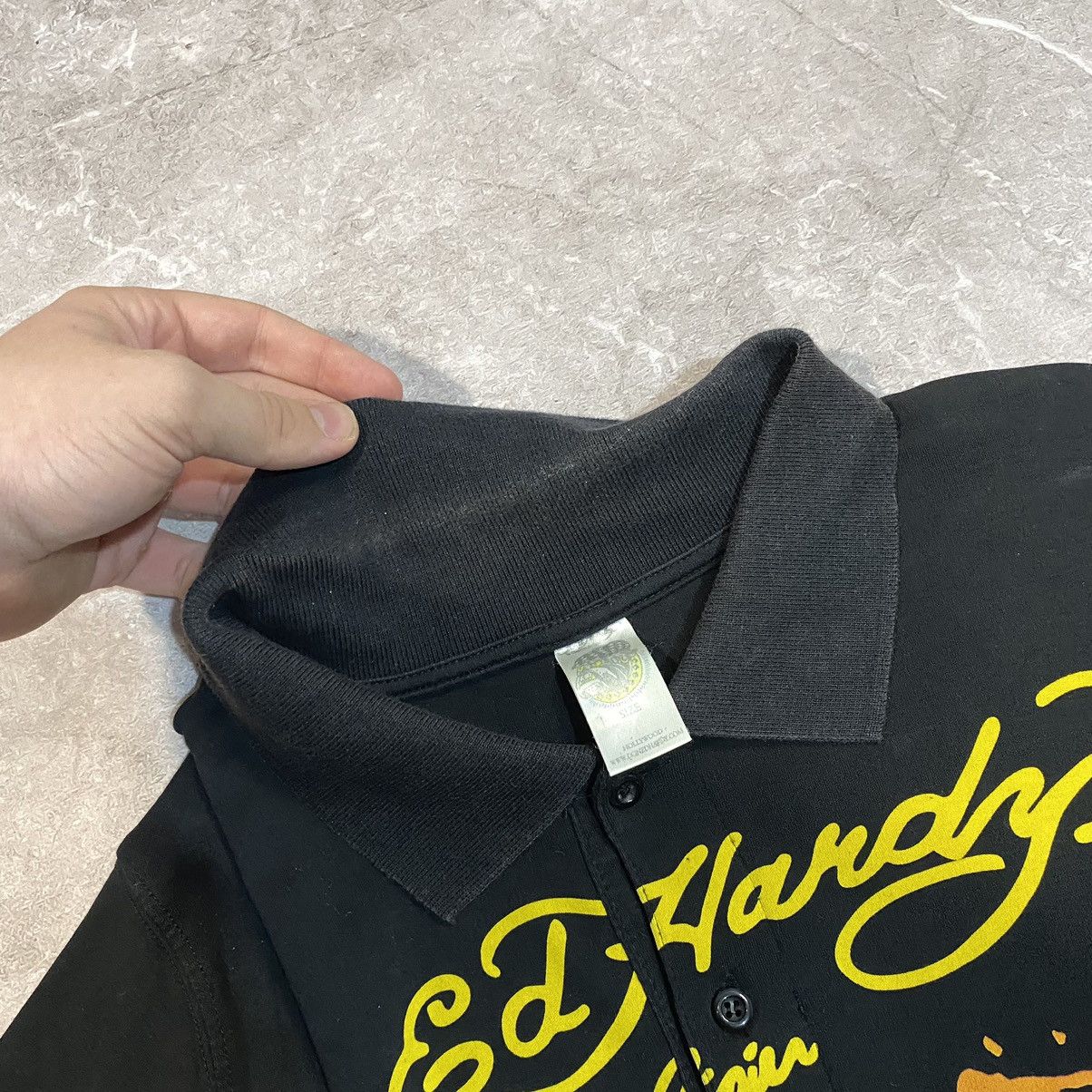 Christian Audigier VINTAGE ED HARDY POLO TEE BIG LOGO 00s Size US L / EU 52-54 / 3 - 7 Thumbnail