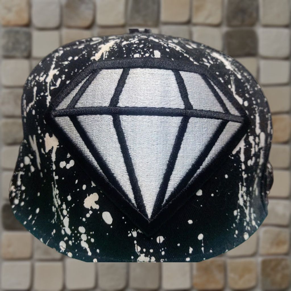 Carbon Diamond Carbon Elements Paint Splatter Snapback Hat Cap Black Turquoise Multicolor Adjustable Canvas Cotton Logo Dad Outdoor Retro Men Women Cap Size ONE SIZE - 1 Thumbnail
