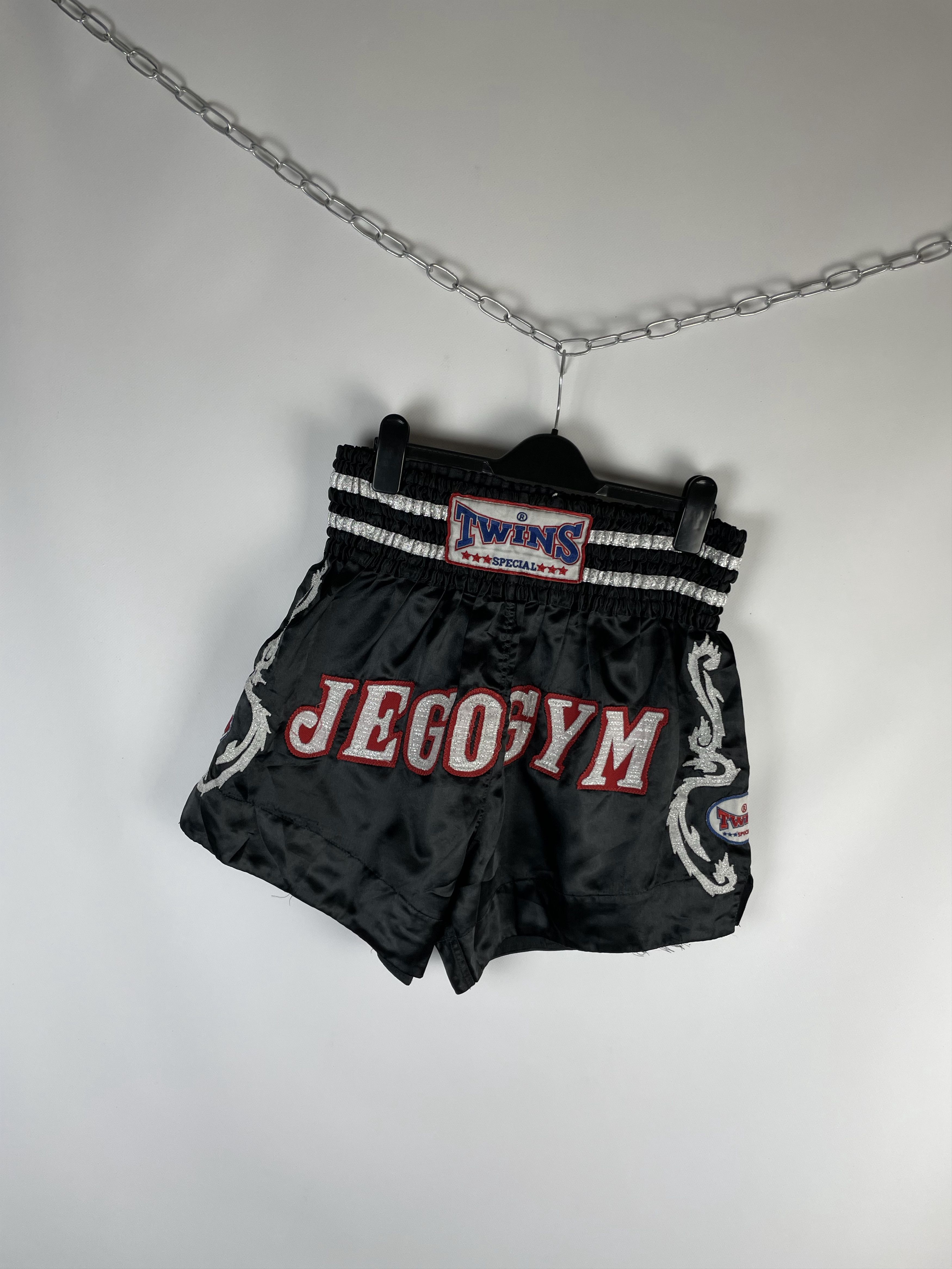 Twins Twins Muay Thui Fighter Shorts Black Y2k Size US 36 / EU 52 - 2 Thumbnail