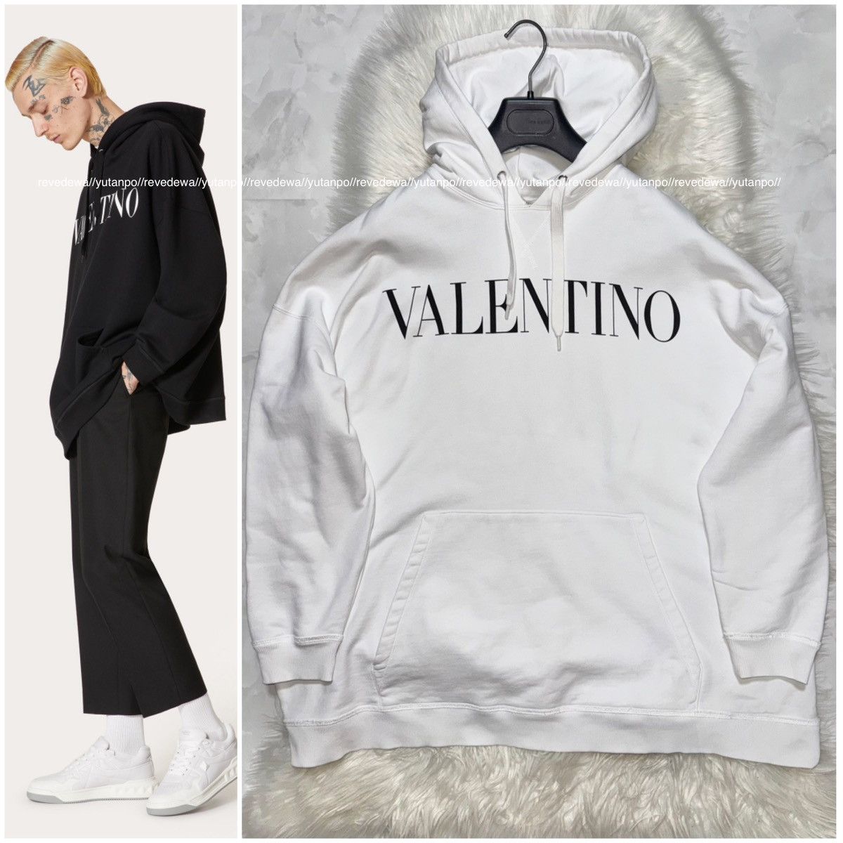 Valentino Authentic Valentino Front Logo Oversized Hoodie Size US S / EU 44-46 / 1 - 1 Thumbnail