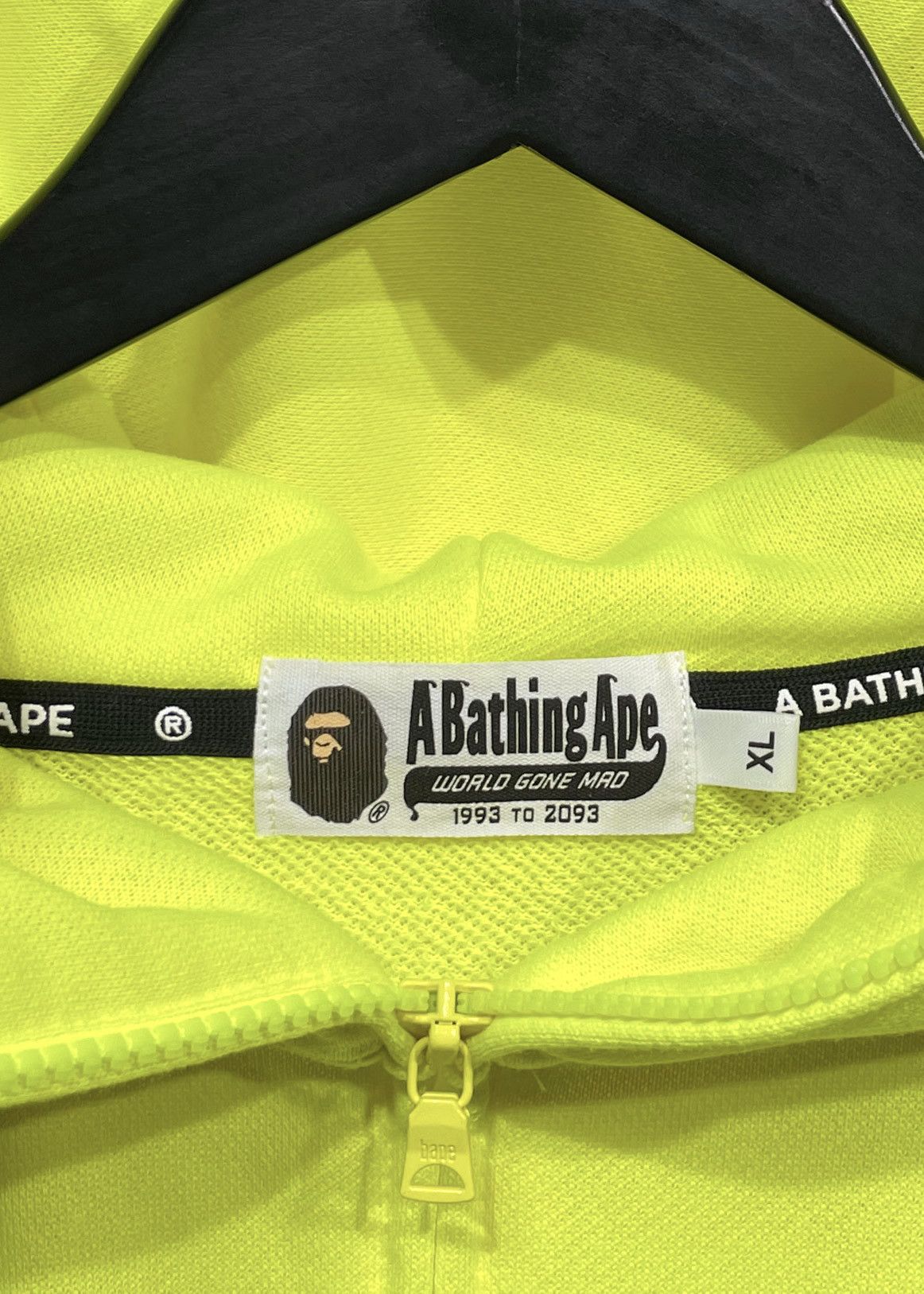 Bape Bape Neon Yellow Shark Full Zip-up Hoodie Size US XL / EU 56 / 4 - 8 Thumbnail